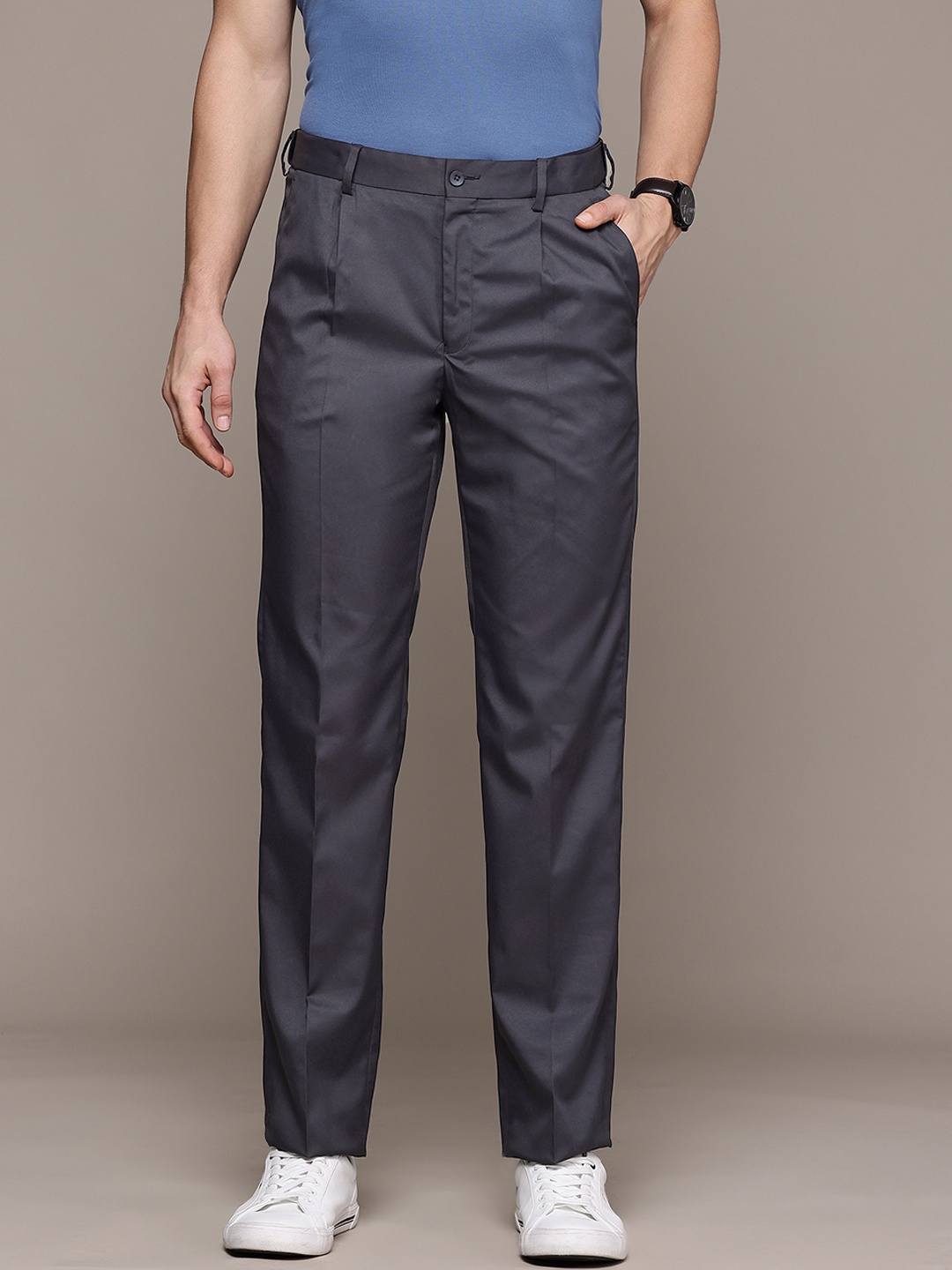 

Nautica Men Classic Fit Non Iron Trousers, Grey