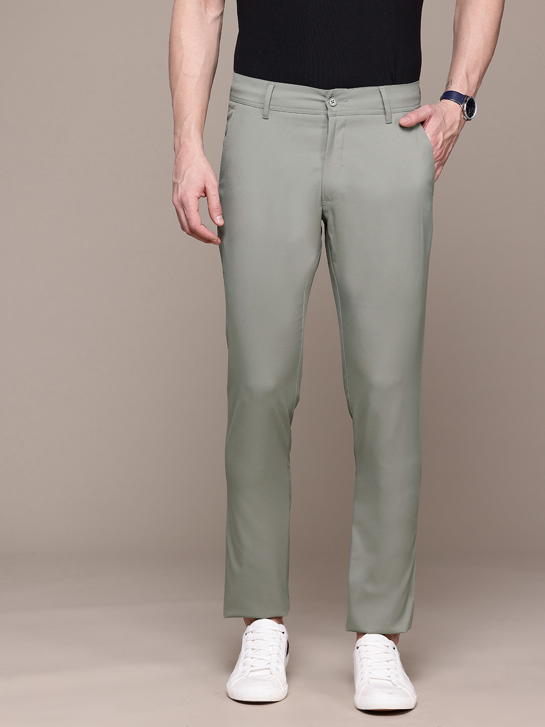 

Nautica Men Slim Fit Trousers, Green