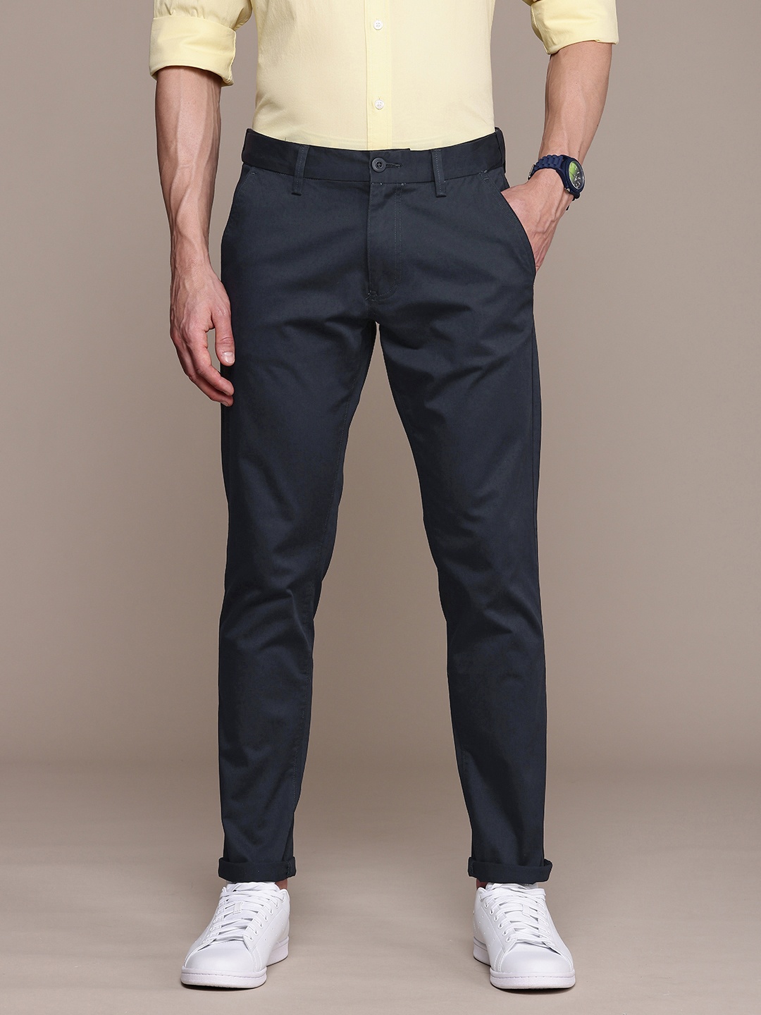 

Nautica Men Slim Fit Smart Casual Trousers, Black