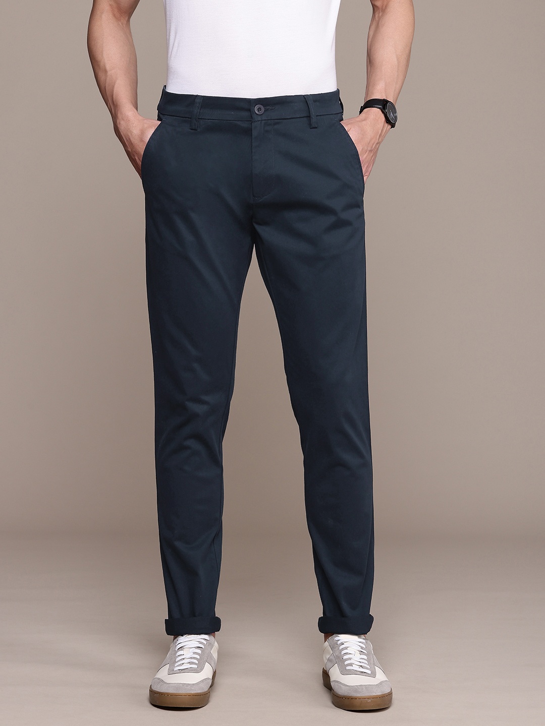 

Nautica Men Slim Fit Trousers, Navy blue