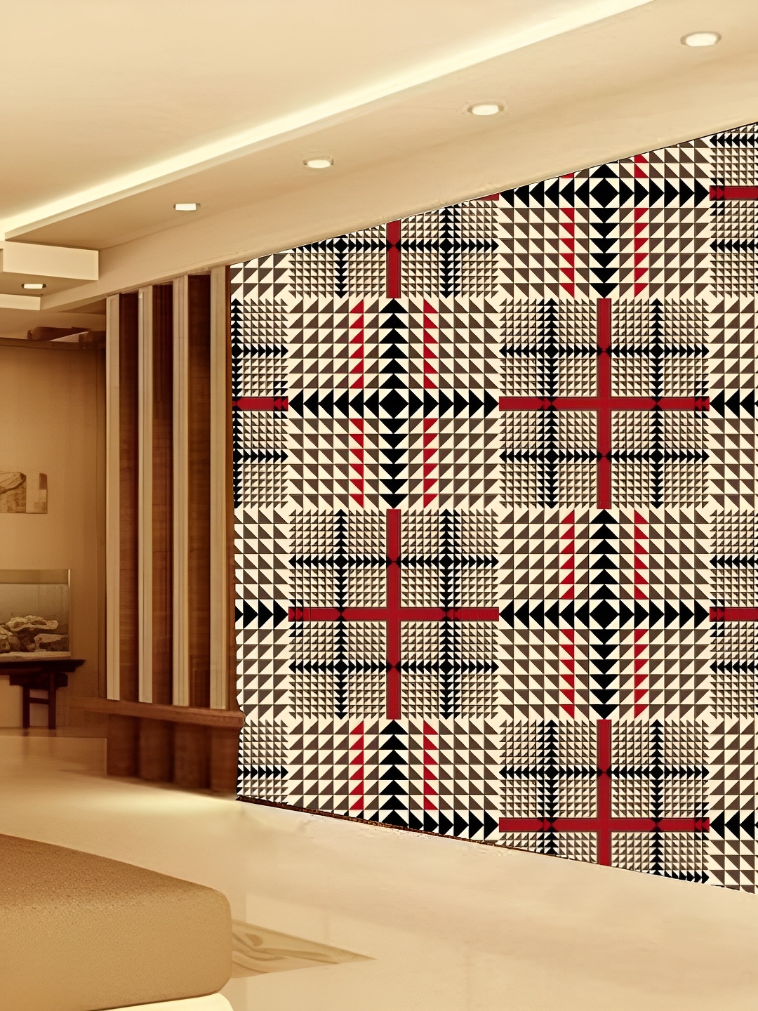 

KSHIRSA Beige Self Adhesive 3D Wall Sticker