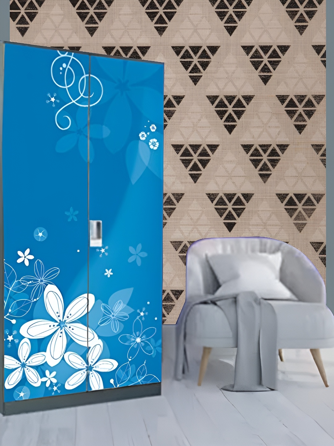 

KSHIRSA Brown & Black Geometric Printed 3D Self Adhesive Wall Sticker