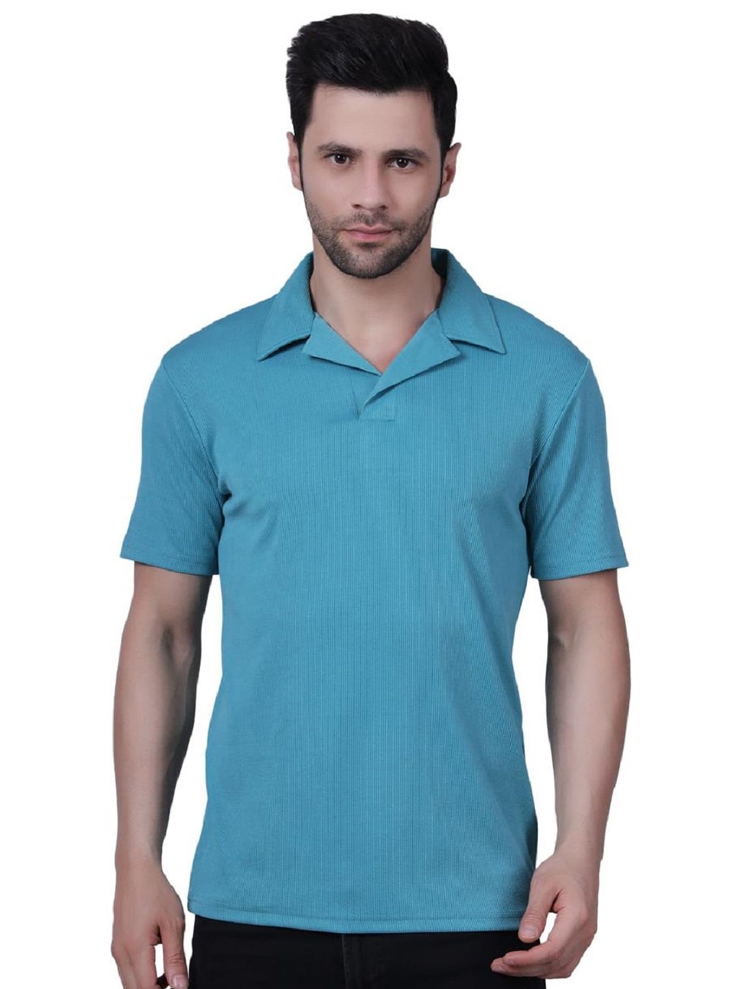 

BAESD Polo Collar Short Sleeves T-shirt, Blue