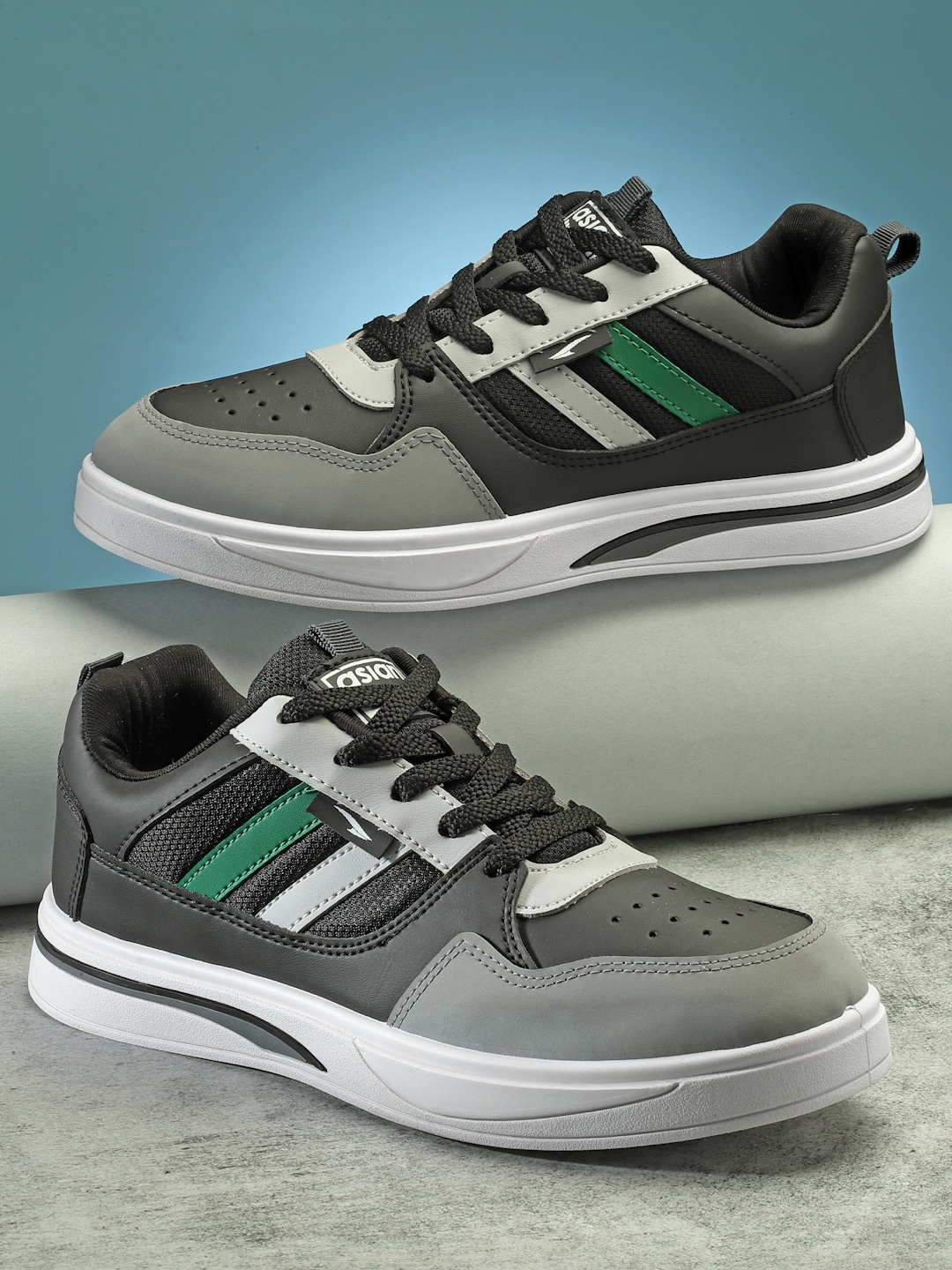 

ASIAN Men SYDNEY-02 Colourblocked Sneakers, Black