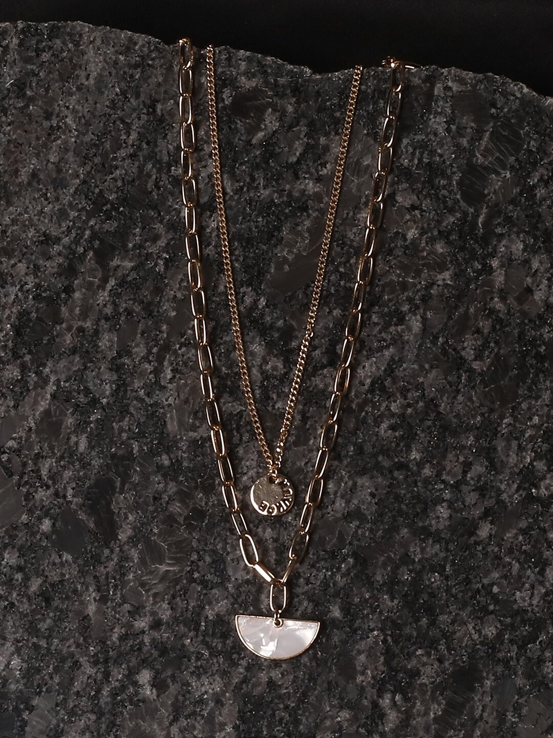 

Niska Gold-Plated Stone Studded Layered Chain