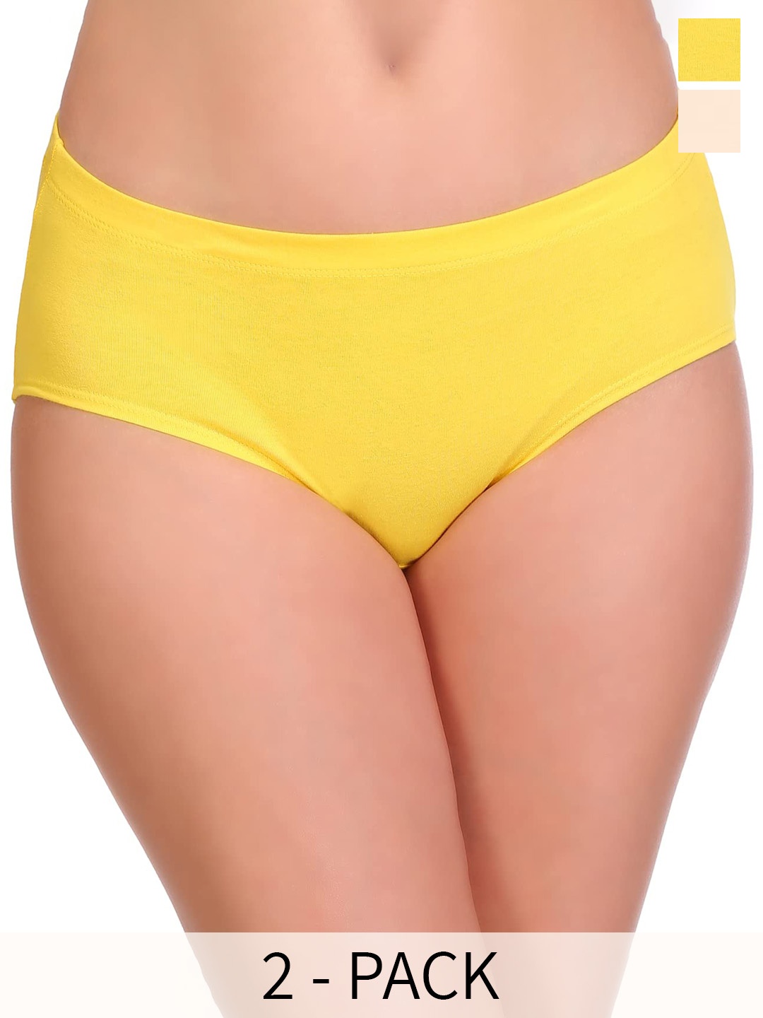 

Designer Bugs Pack Of 2 Ribbed Bikini Briefs DBP2-BRF-PHY-30, Cream