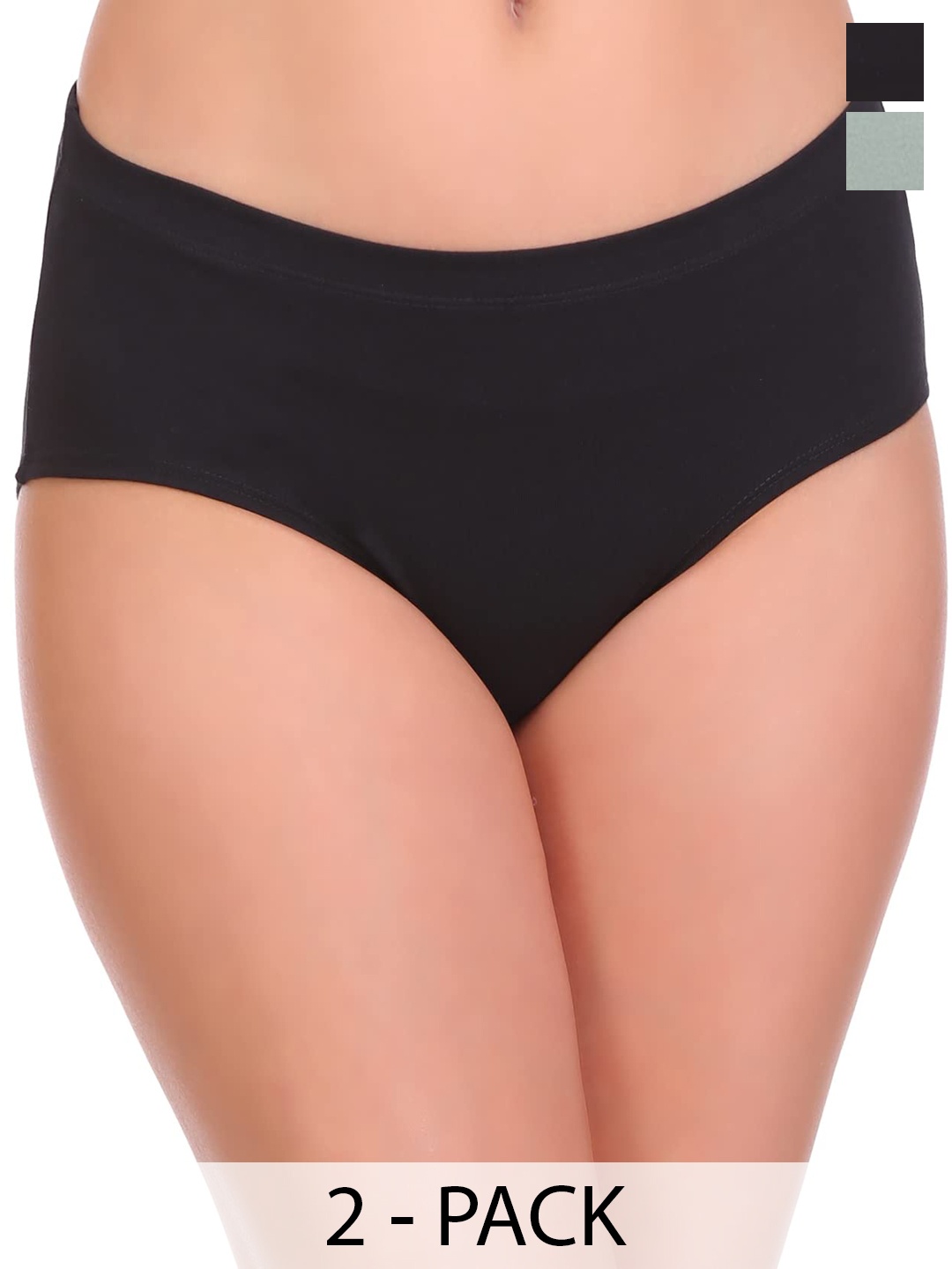 

Designer Bugs Pack Of 2 Low Waist Bikini Briefs DBP2-BRF-BO-30, Black