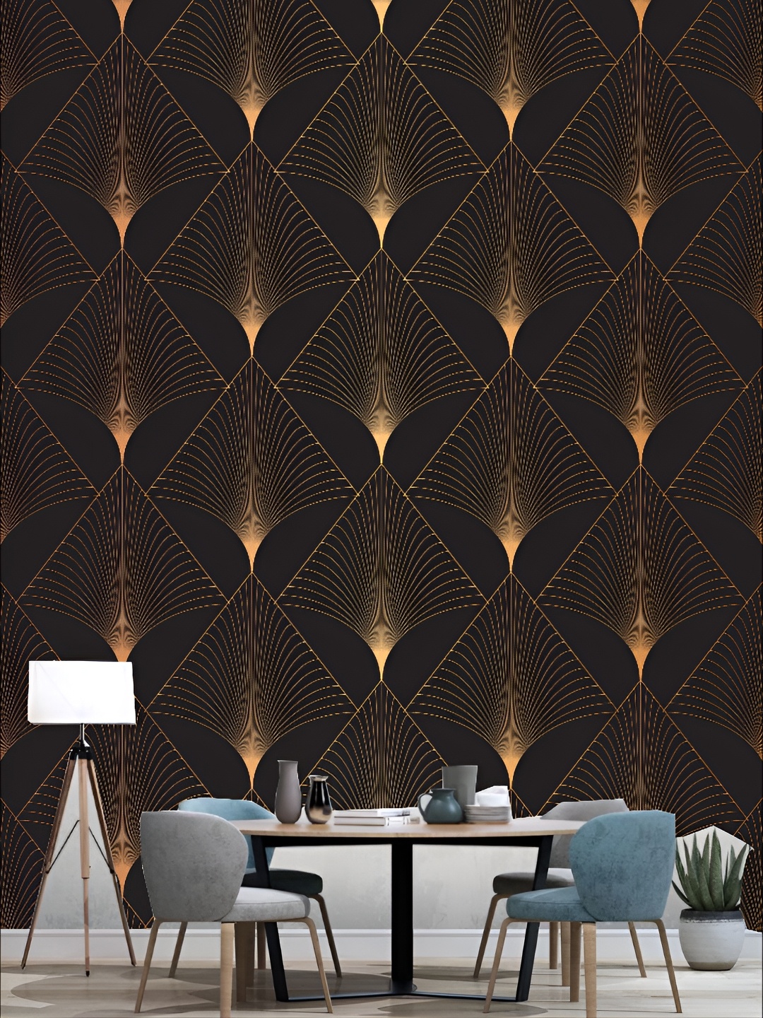 

KSHIRSA Brown & Yellow Self Adhesive 3D Wall Sticker