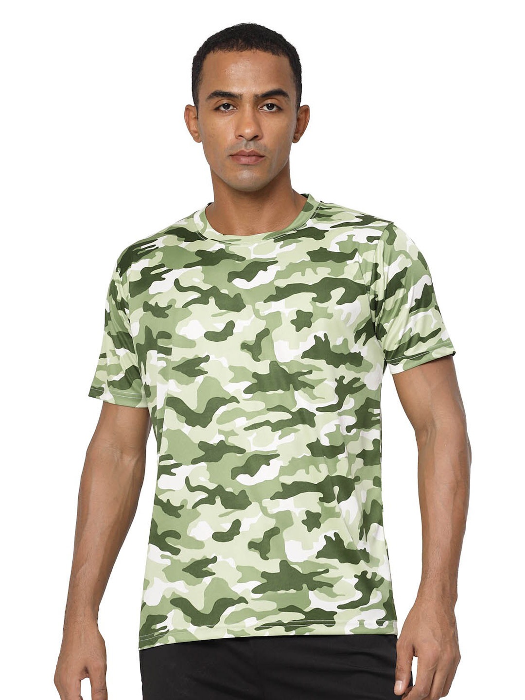 

EPPE Camouflage Printed Dri-FIT Regular Fit T-shirt, Green