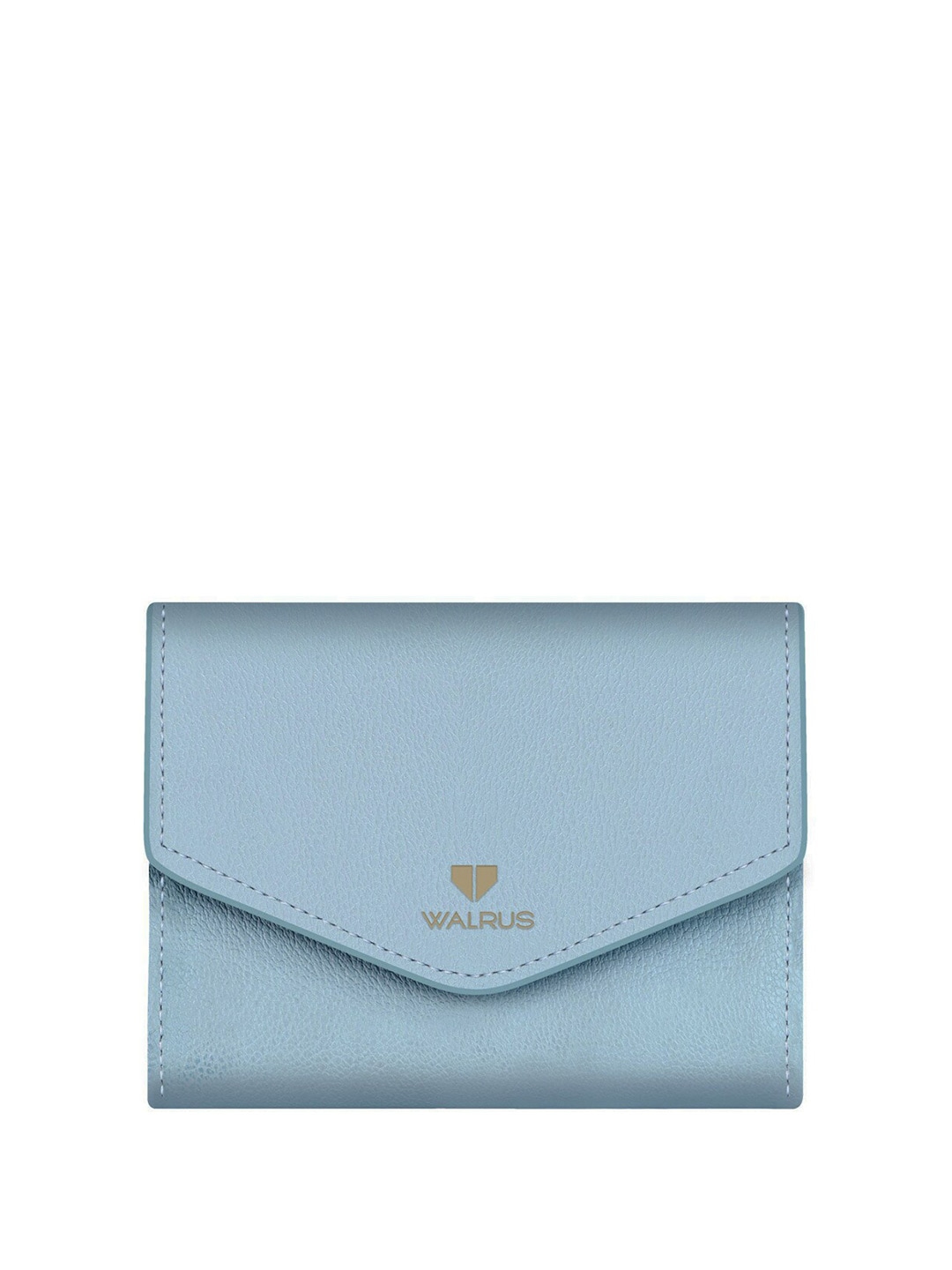 

Walrus Women Vegan Leather Three Fold Wallet, Blue