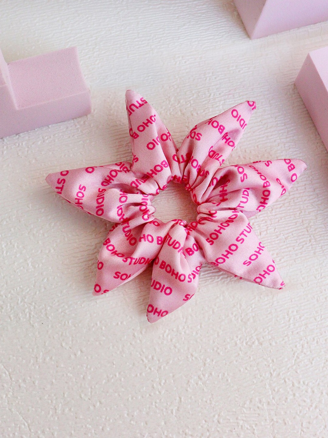 

Soho Boho Studio Printed Ponytail Holders, Pink