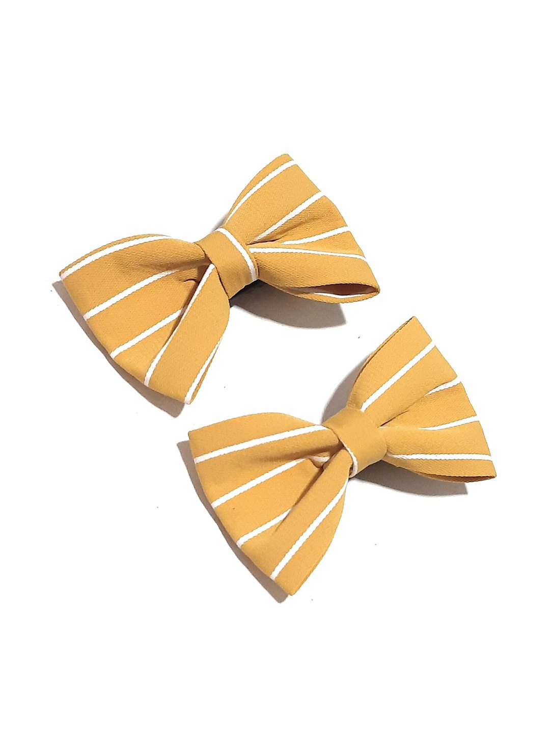 

BAESD Girls Set of 2 Striped Alligator Hair Clips, Yellow