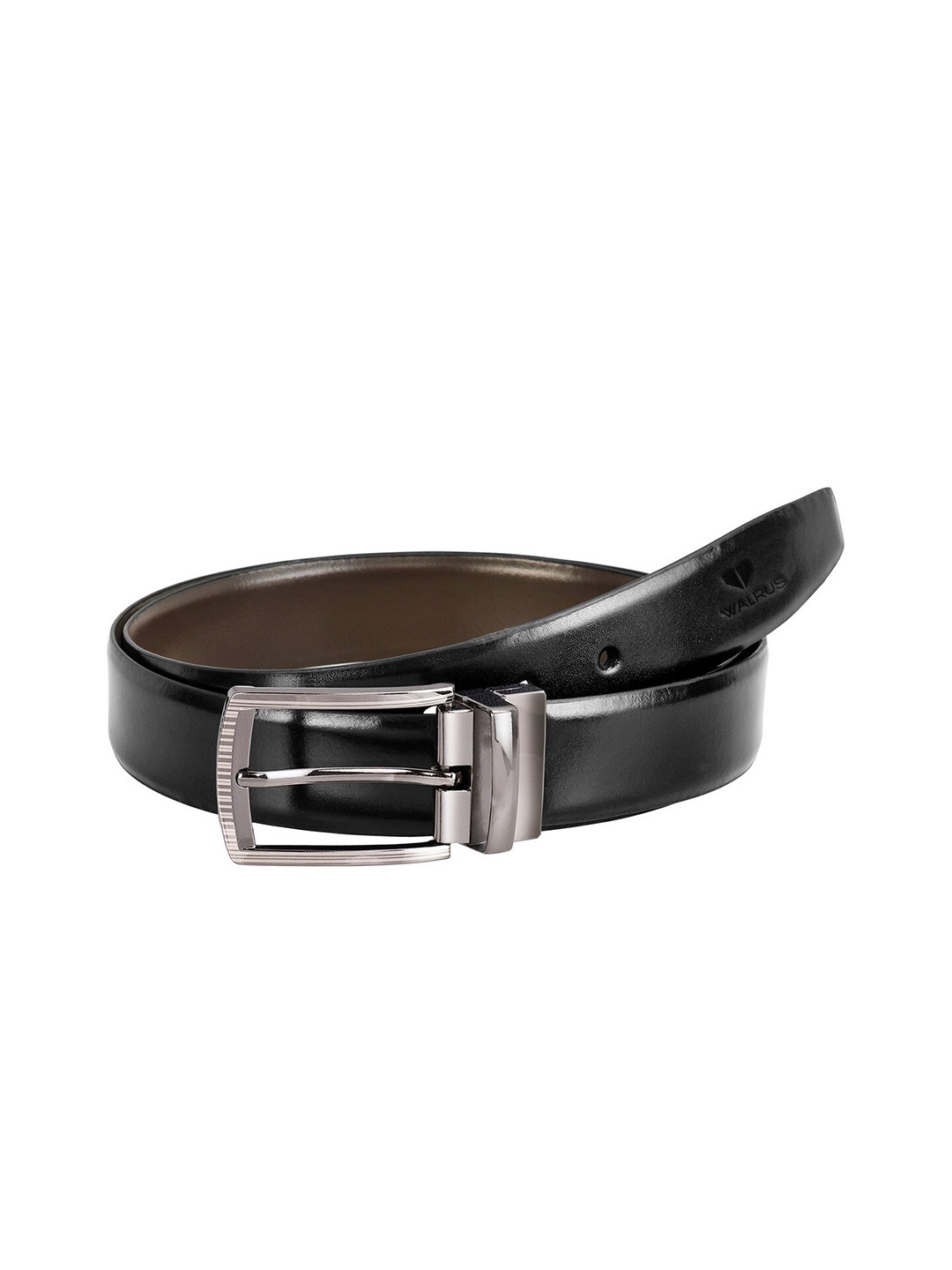 

Walrus Men Genuine Leather Reversible Formal Belt, Black