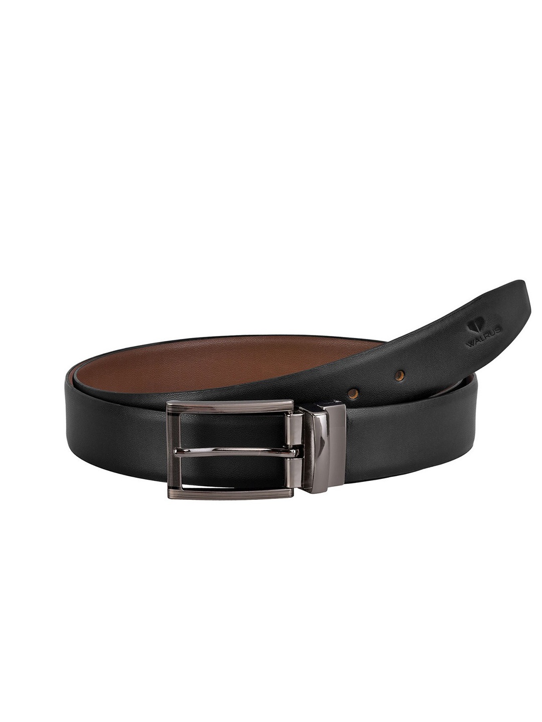 

Walrus Men Leather Reversible Formal Belt, Black