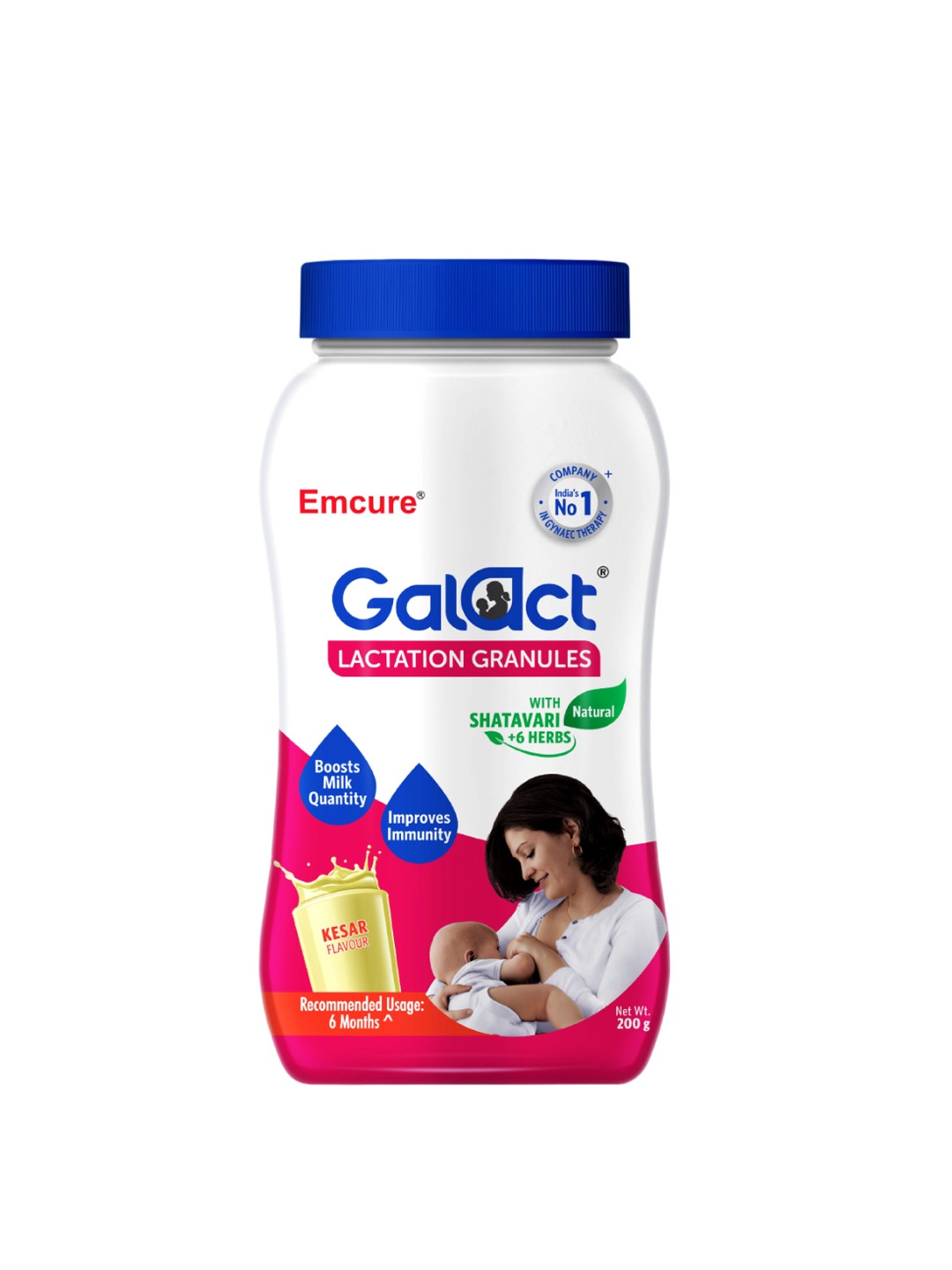 

Galact Lactation Granules Powder For Immunity - 200g - Kesar, Orange