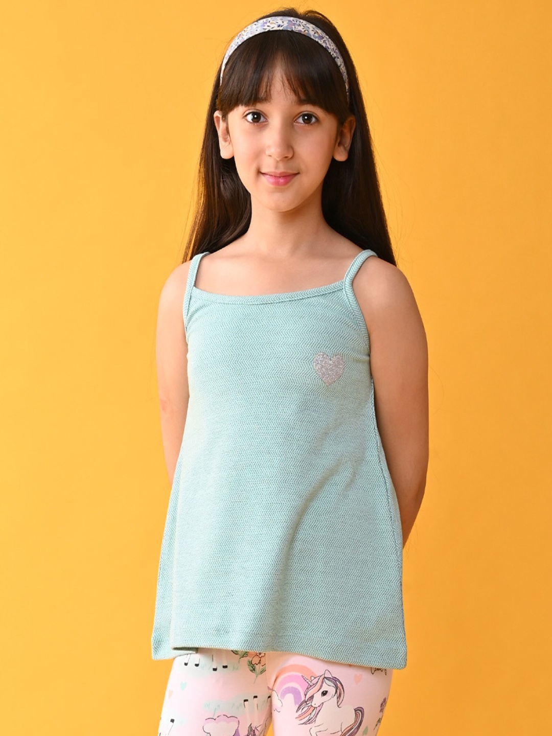 

Anthrilo Girls Cotton Top, Sea green