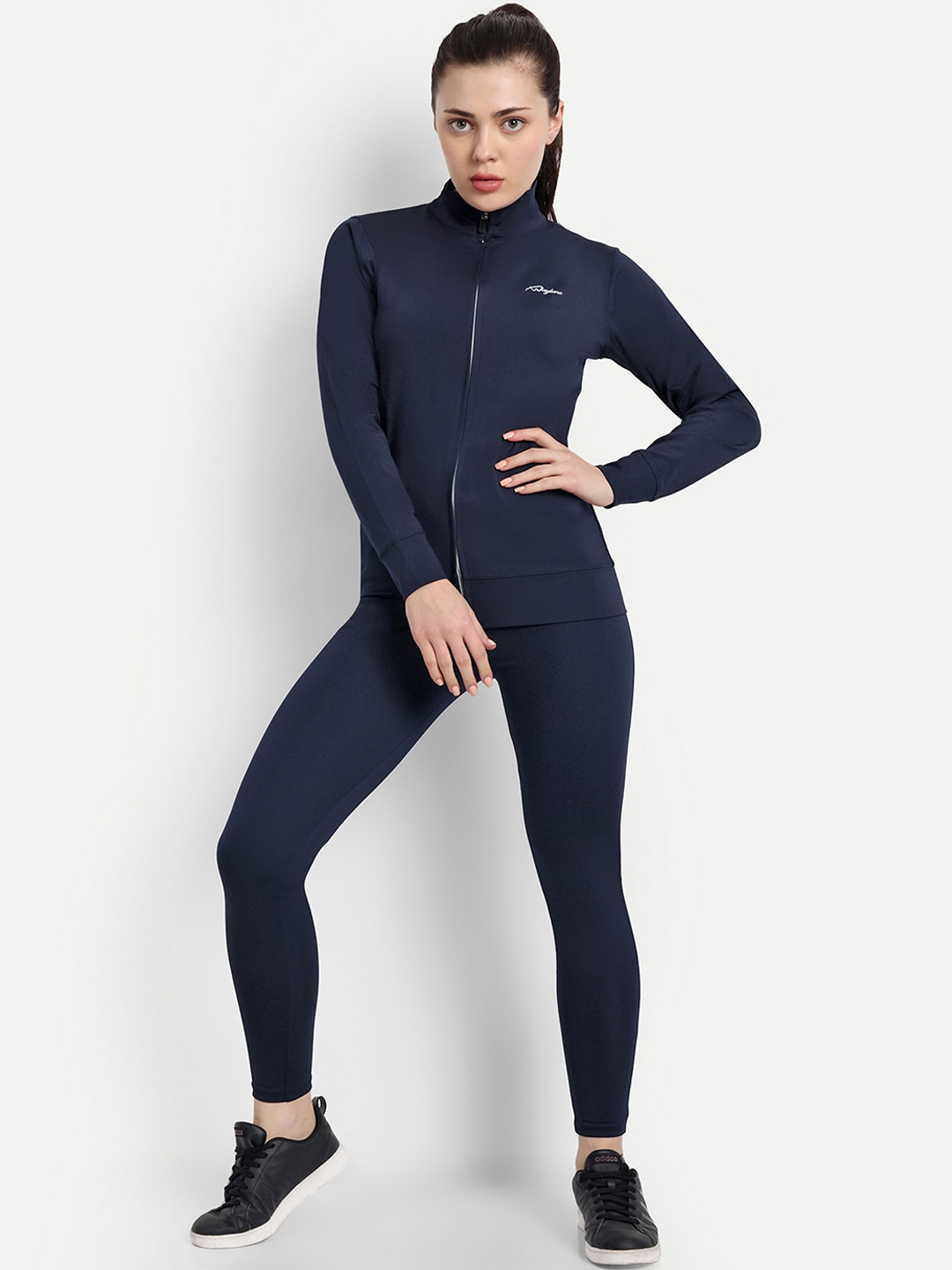 

WAYLENE Mock Collar Jacket & Tights, Navy blue