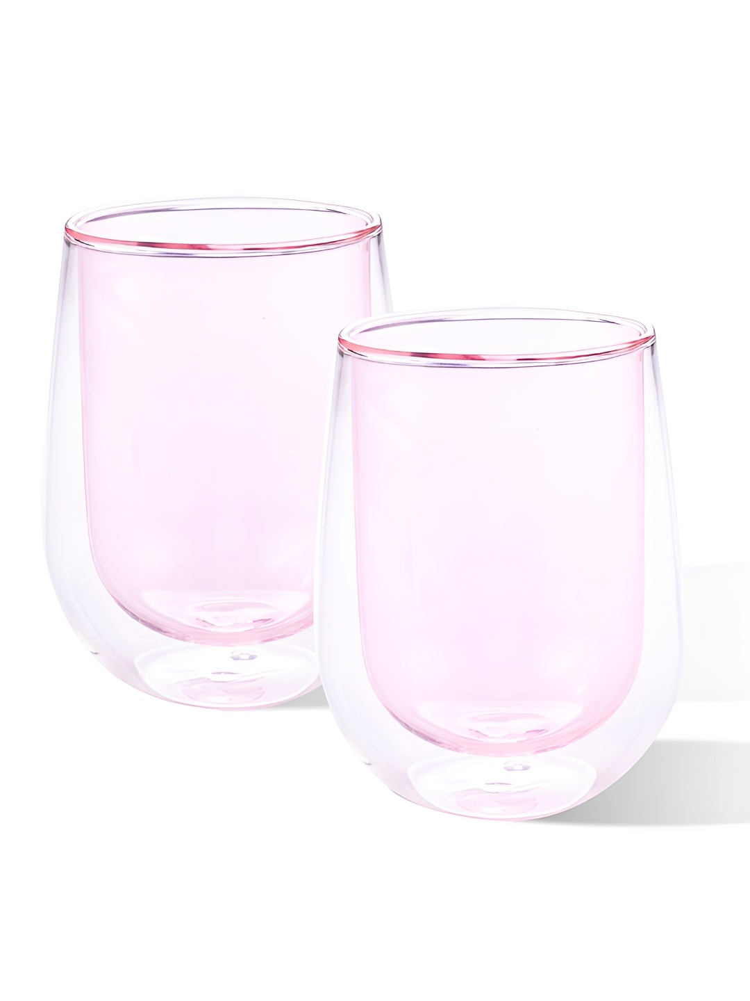 

Gleevers Pink 2 Pieces Borosilicate Glass Matte Mugs 190 ml Each