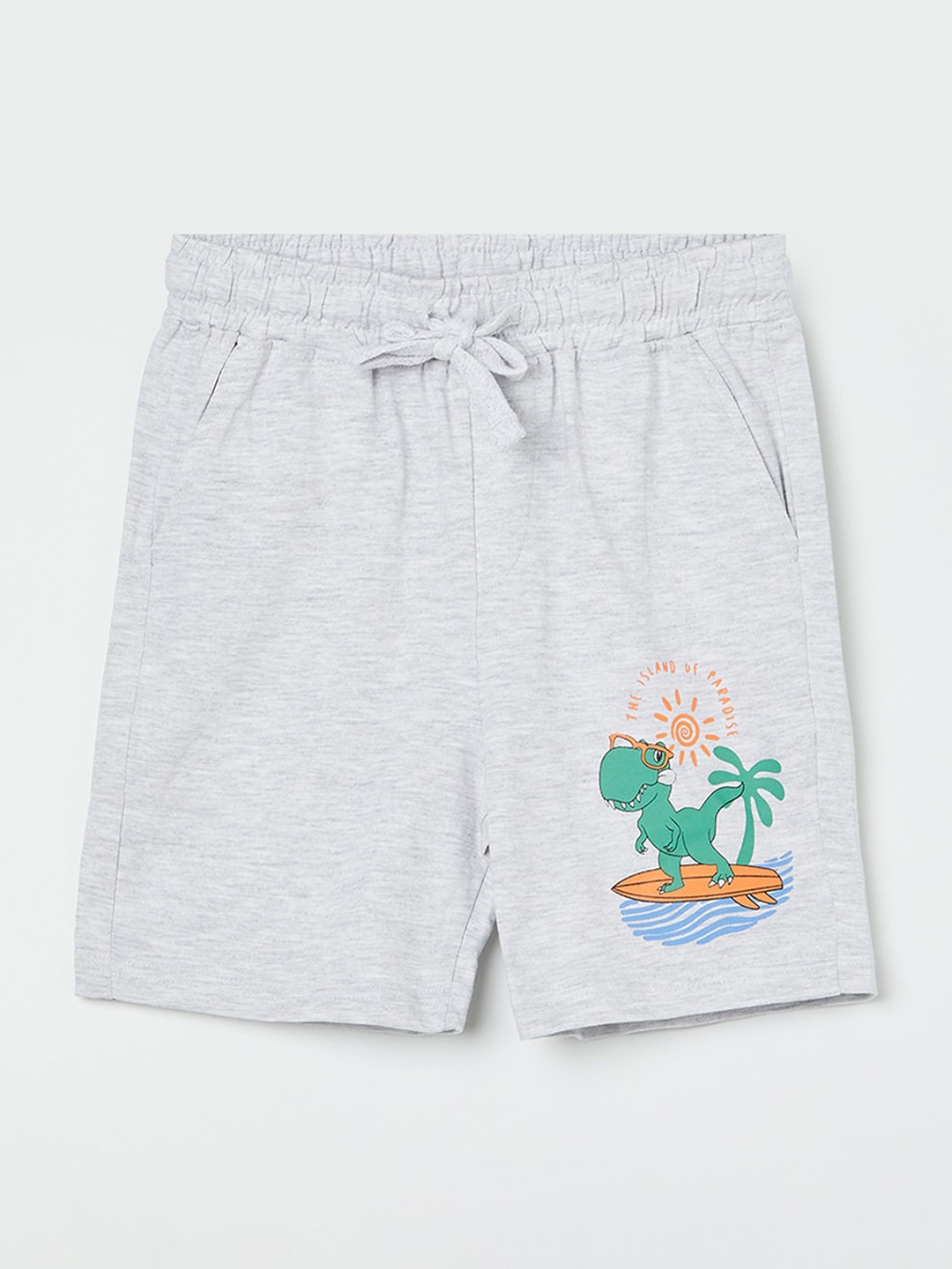 

Fame Forever by Lifestyle Boys Graphic Printed Mid Rise Shorts, Grey
