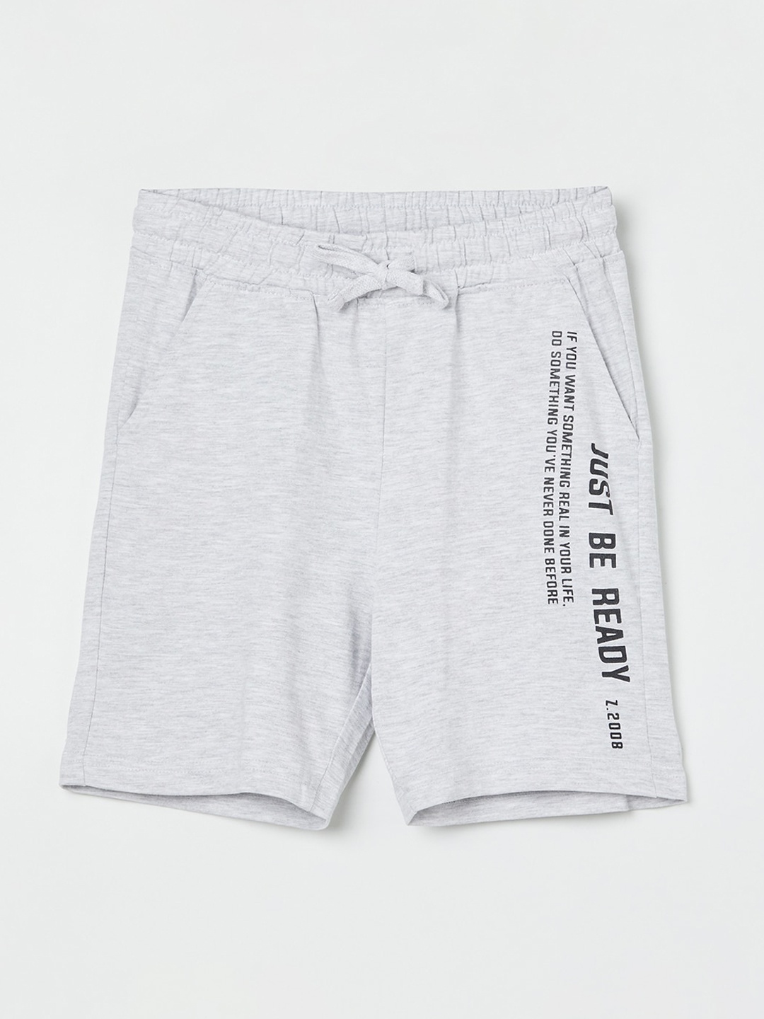 

Fame Forever by Lifestyle Boys Typography Printed Mid Rise Shorts, Grey