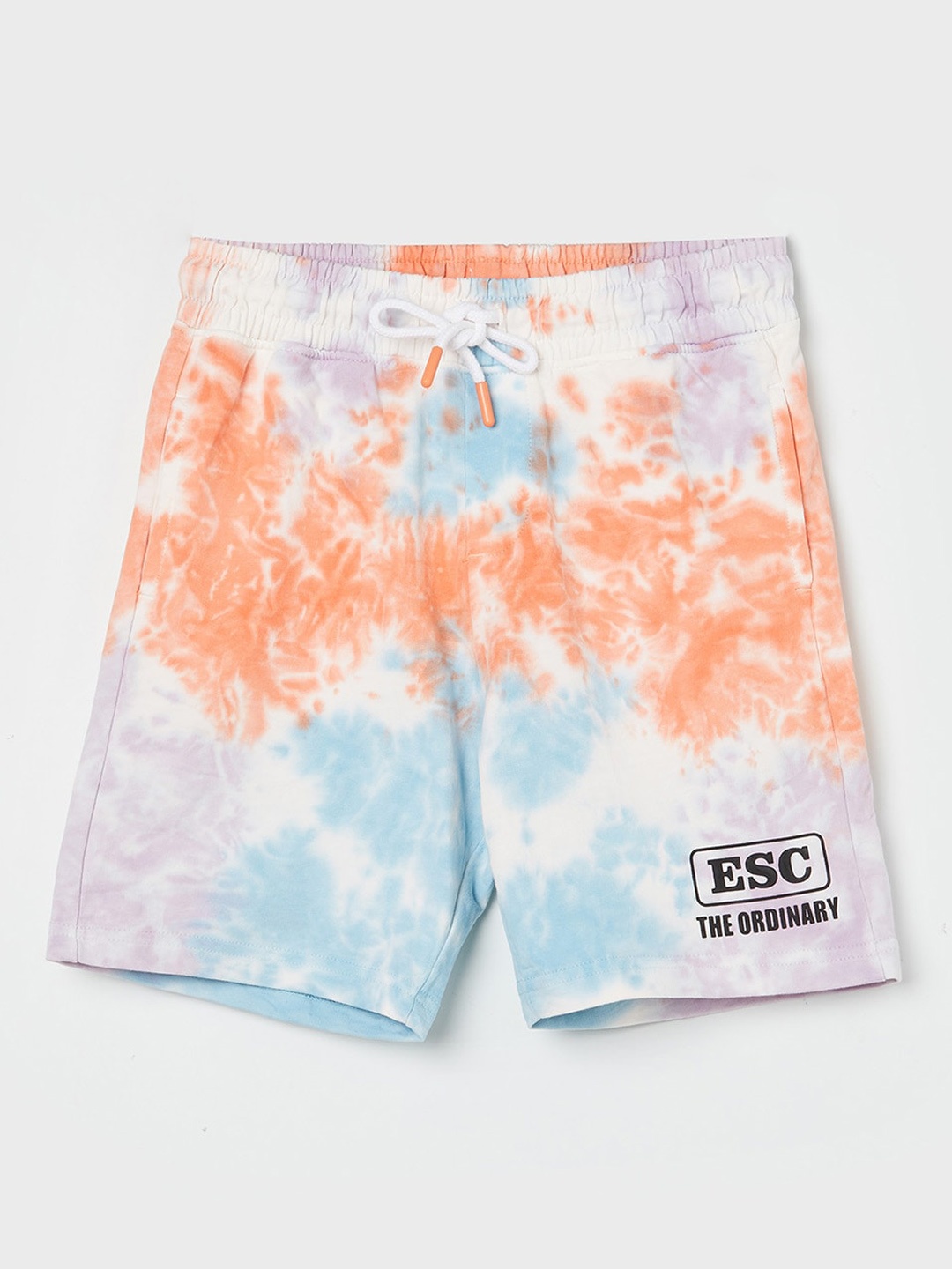 

Fame Forever by Lifestyle Boys Tie & Dye Pure Cotton Shorts, White