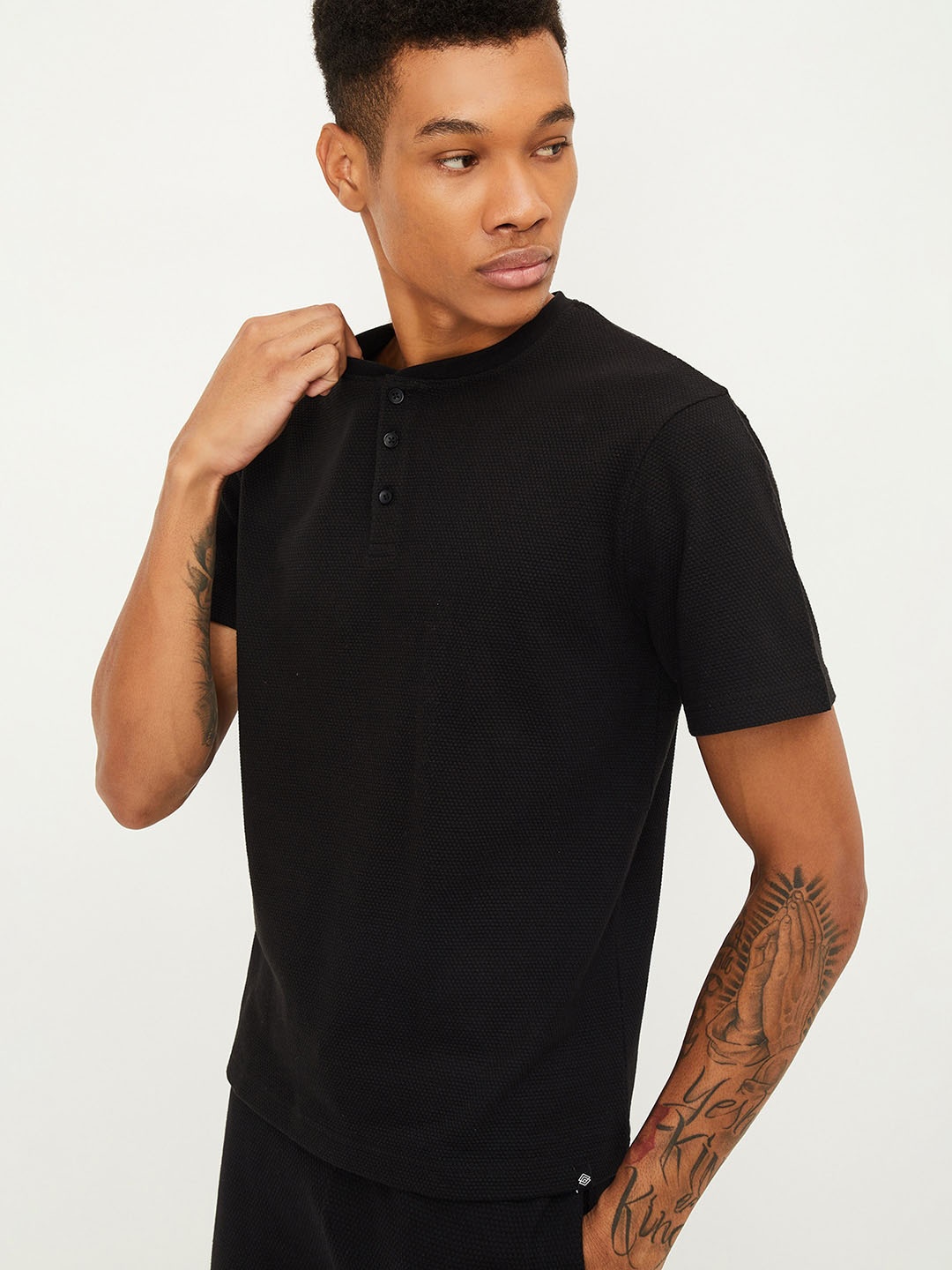 

max Round Neck Lounge T-shirt, Black