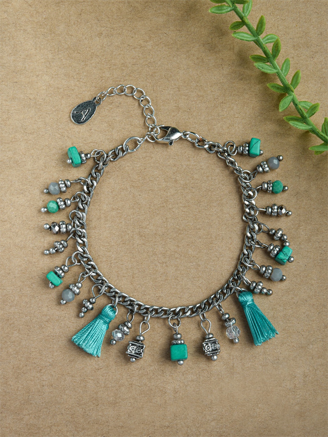 

Accessorize Beaded Link Bracelet, Turquoise blue