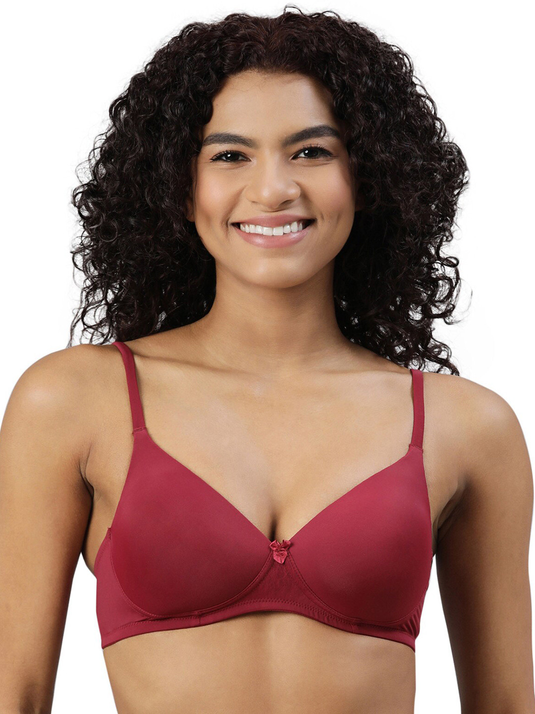 

BLOSSOM Lightly Padded Polyamide Bra_Featherlite, Maroon