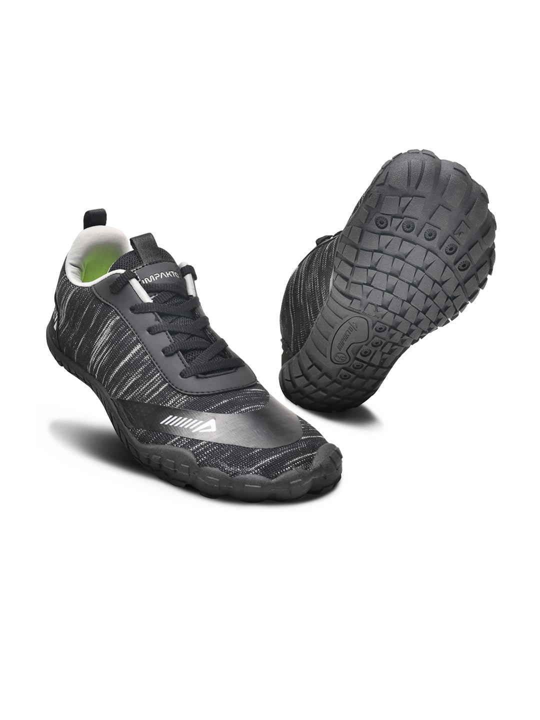 

Impakto Barefoot Rooted Big Toe Box - Cross Training, Gym, Running, Walking Shoes for Men, Black