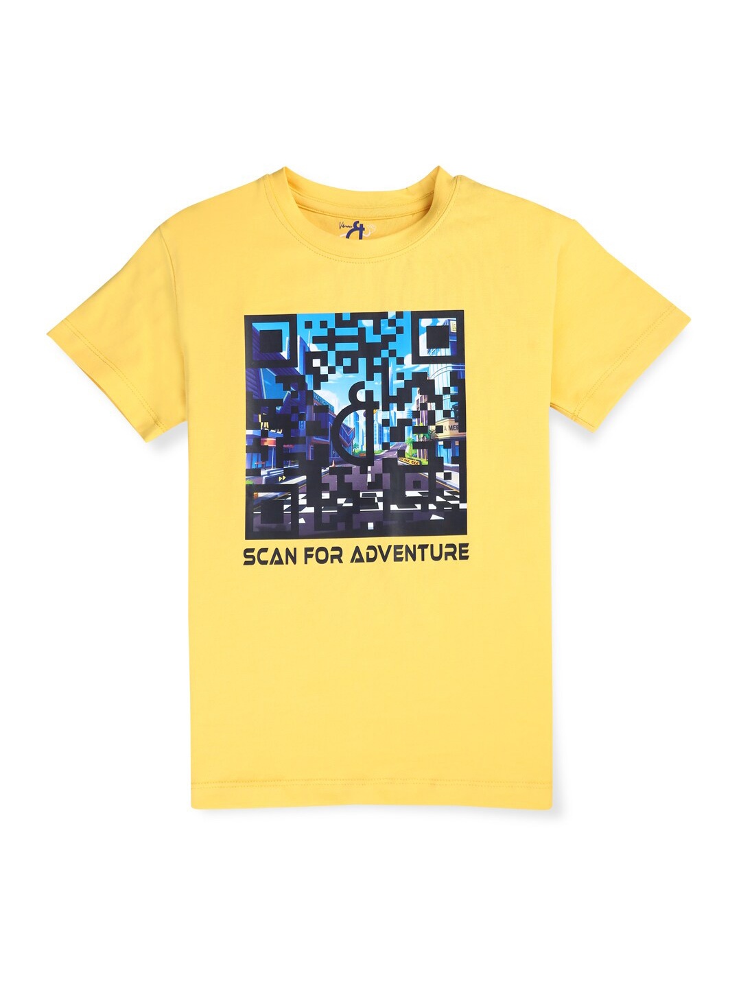 

Gini and Jony Boys Graphic Printed Round Neck T-shirt, Yellow