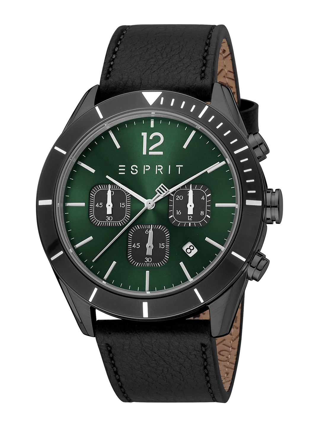 

ESPRIT Men Dial & Leather Straps Analogue Watch ES1G391L0035, Black