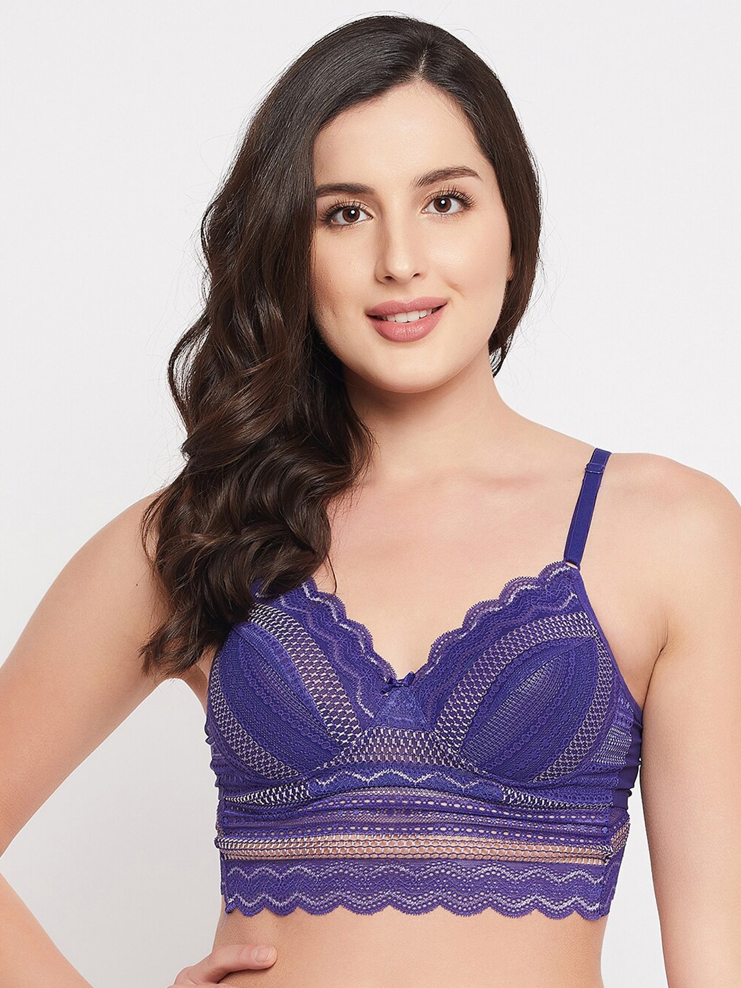 

Clovia Full Coverage Lightly Padded Bra All Day Comfort, Blue