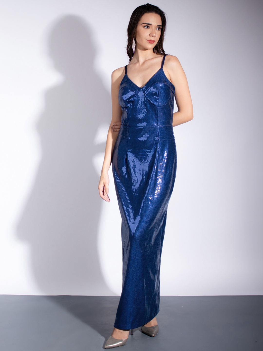 

Stylecast X Hersheinbox Sequined Maxi Dress, Blue