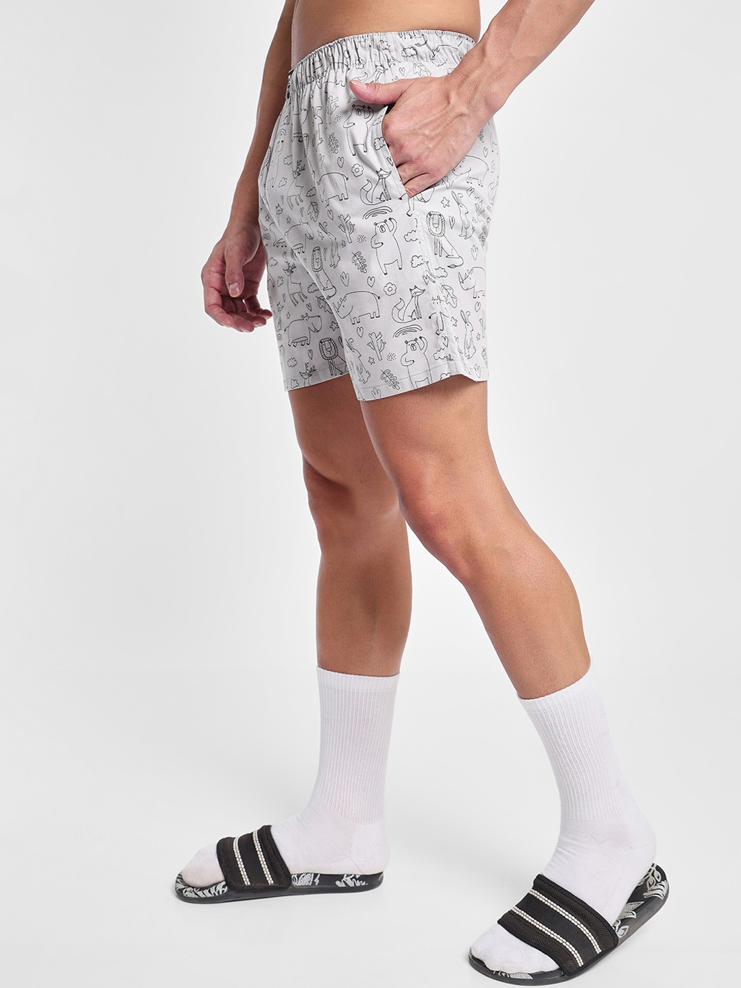 

Beyoung Printed Pure Cotton Boxers, White
