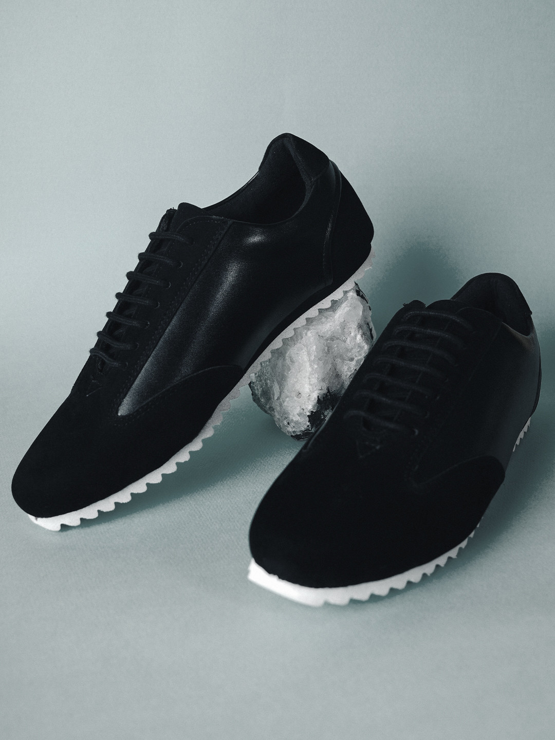 

MONKSTORY Men Round Toe Sneakers, Black