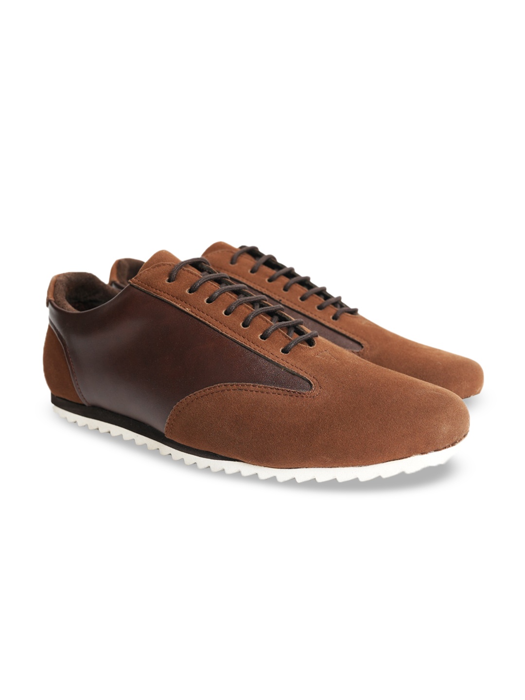 

MONKSTORY Men Round Toe Sneakers, Brown