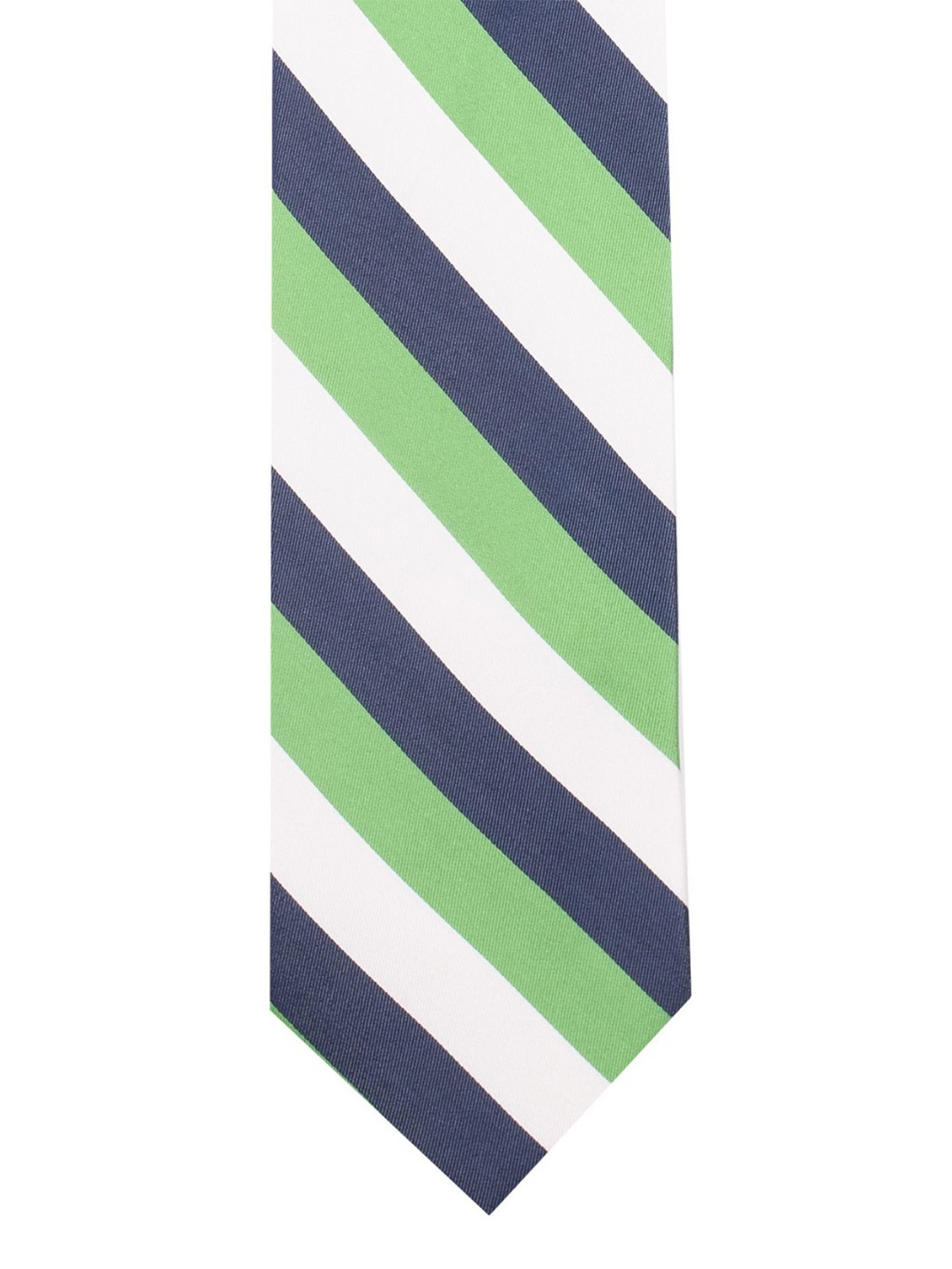 

The Tie Hub Men Striped Silk Broad Tie, Green
