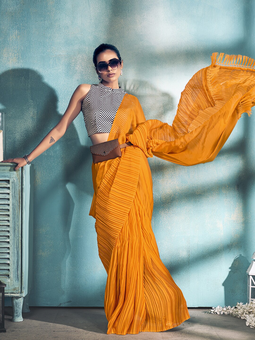 

Sunasi Art Silk Saree, Yellow