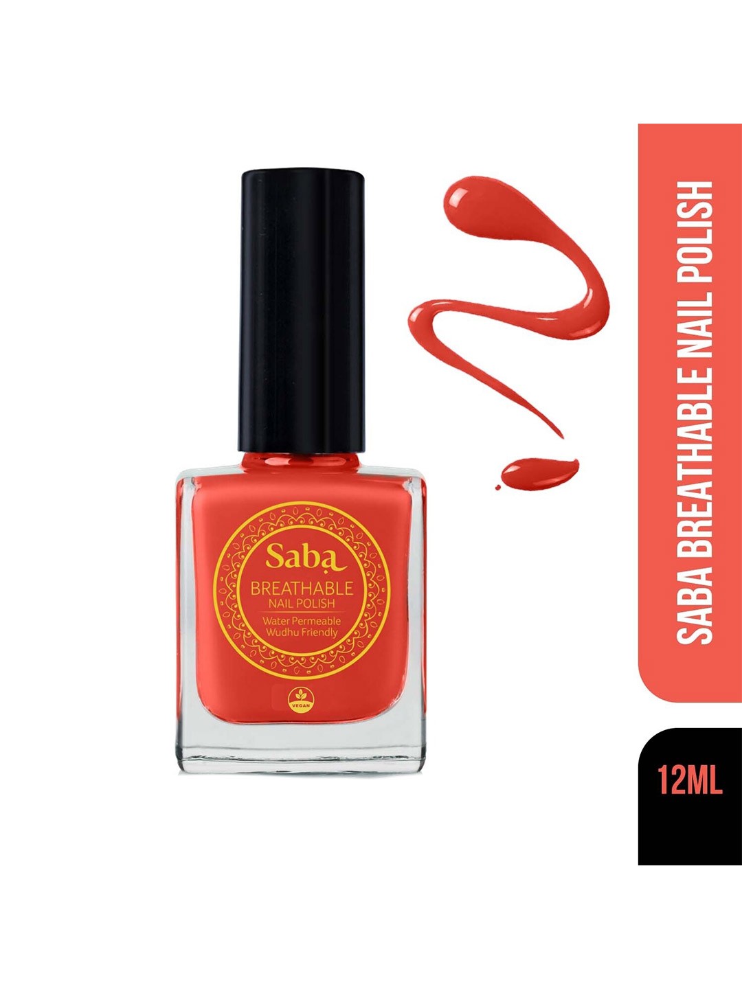 

Saba Breathable Nail Polish 12ml - Hibiscus Red