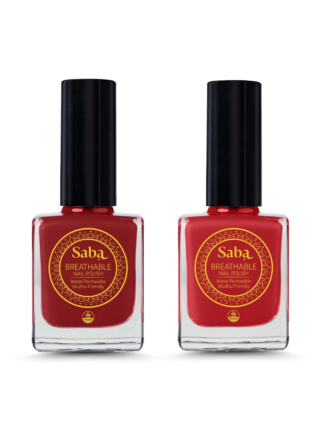 

Saba Set Of 2 Breathable Nail Paint - 12 ml Each - Rouge Red & Dark Fantasy