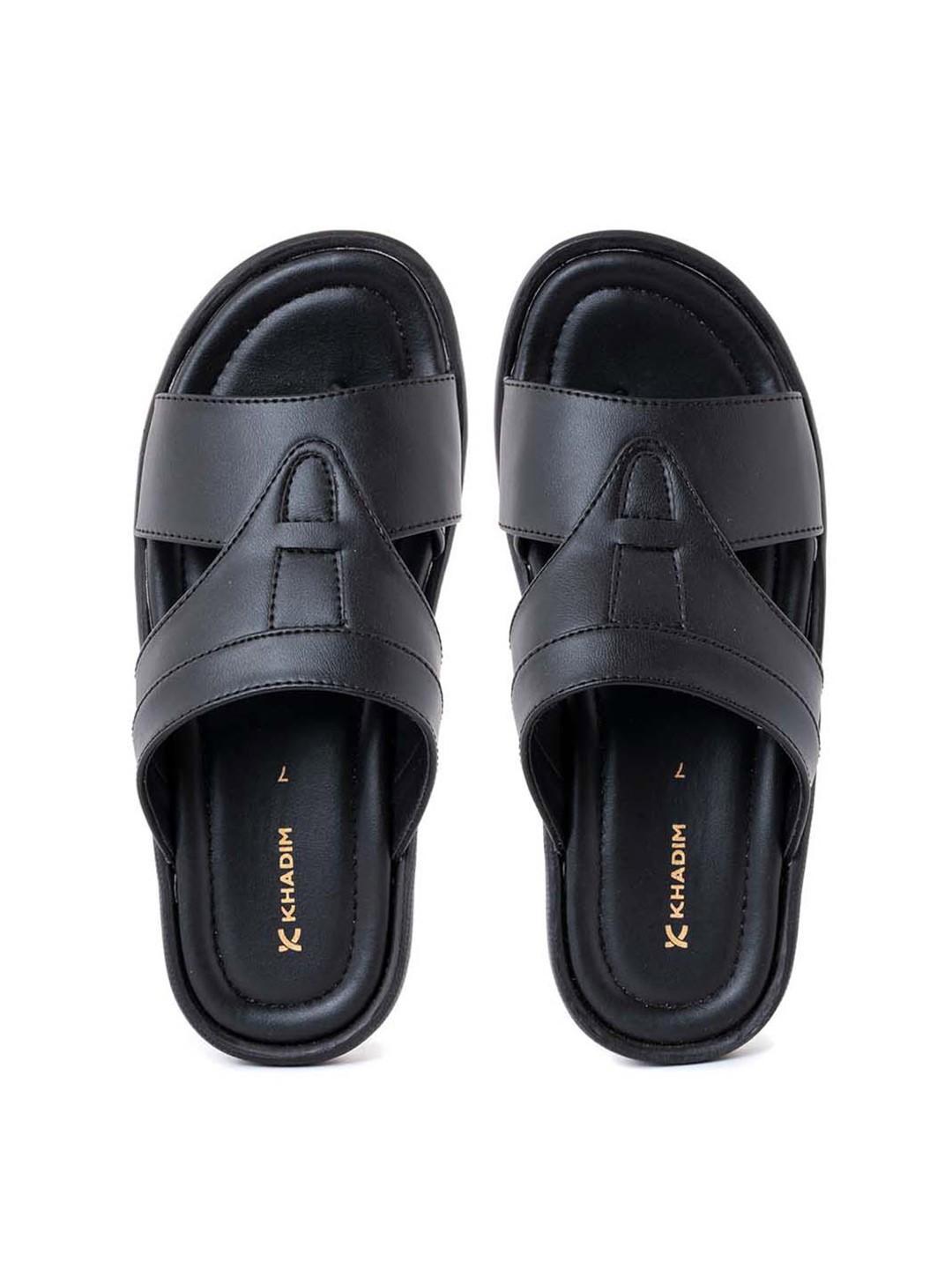 

Khadims Men Comfort Sandals, Black