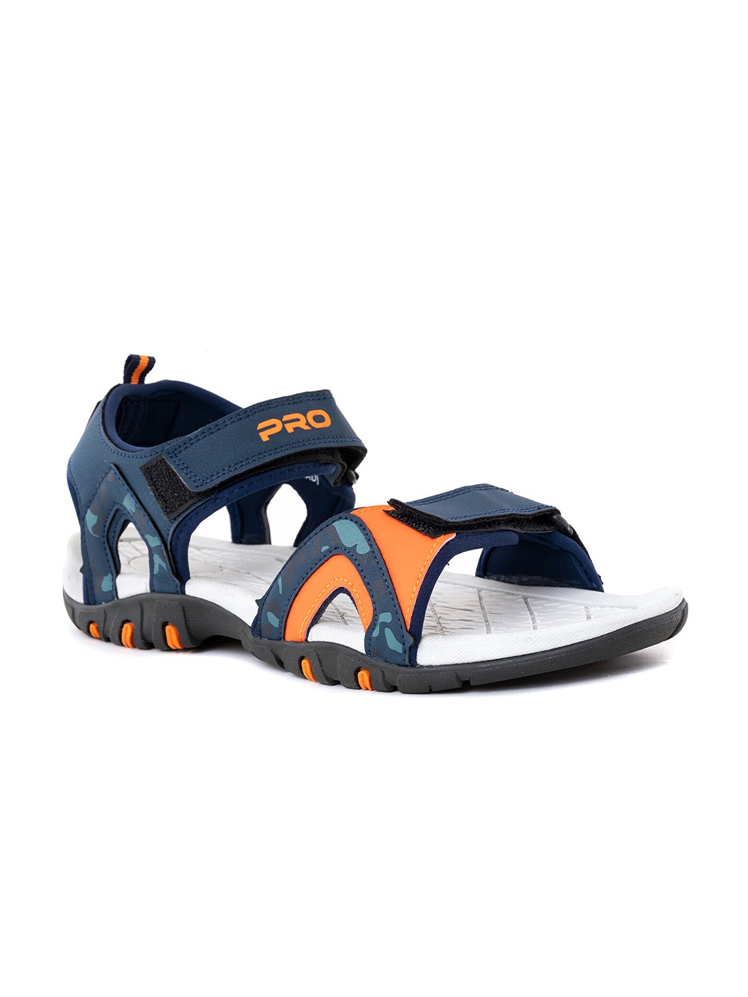 

Khadims Men Textured Sports Sandals, Navy blue