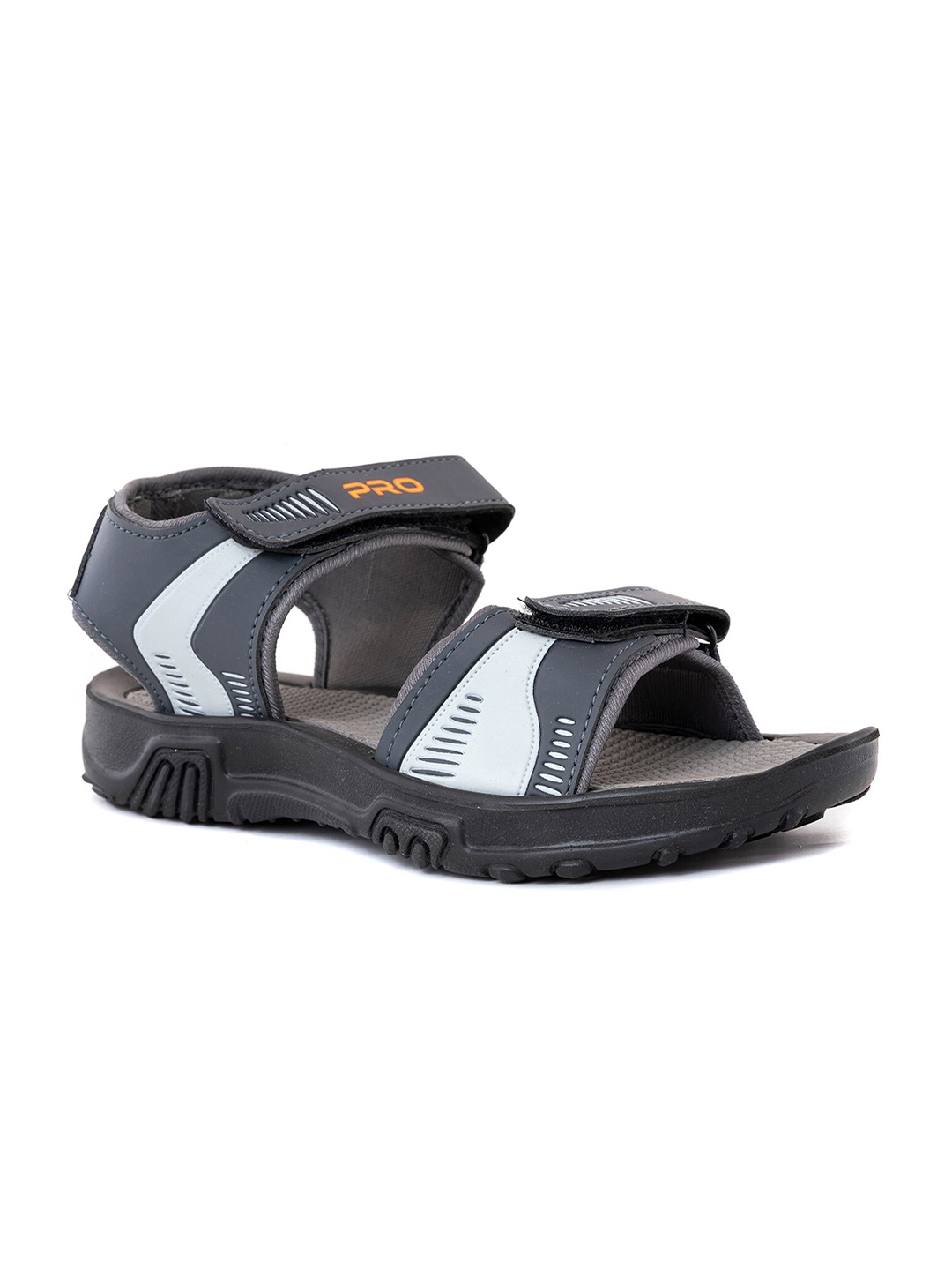 

Khadims Men Textured Sports Sandals, Grey