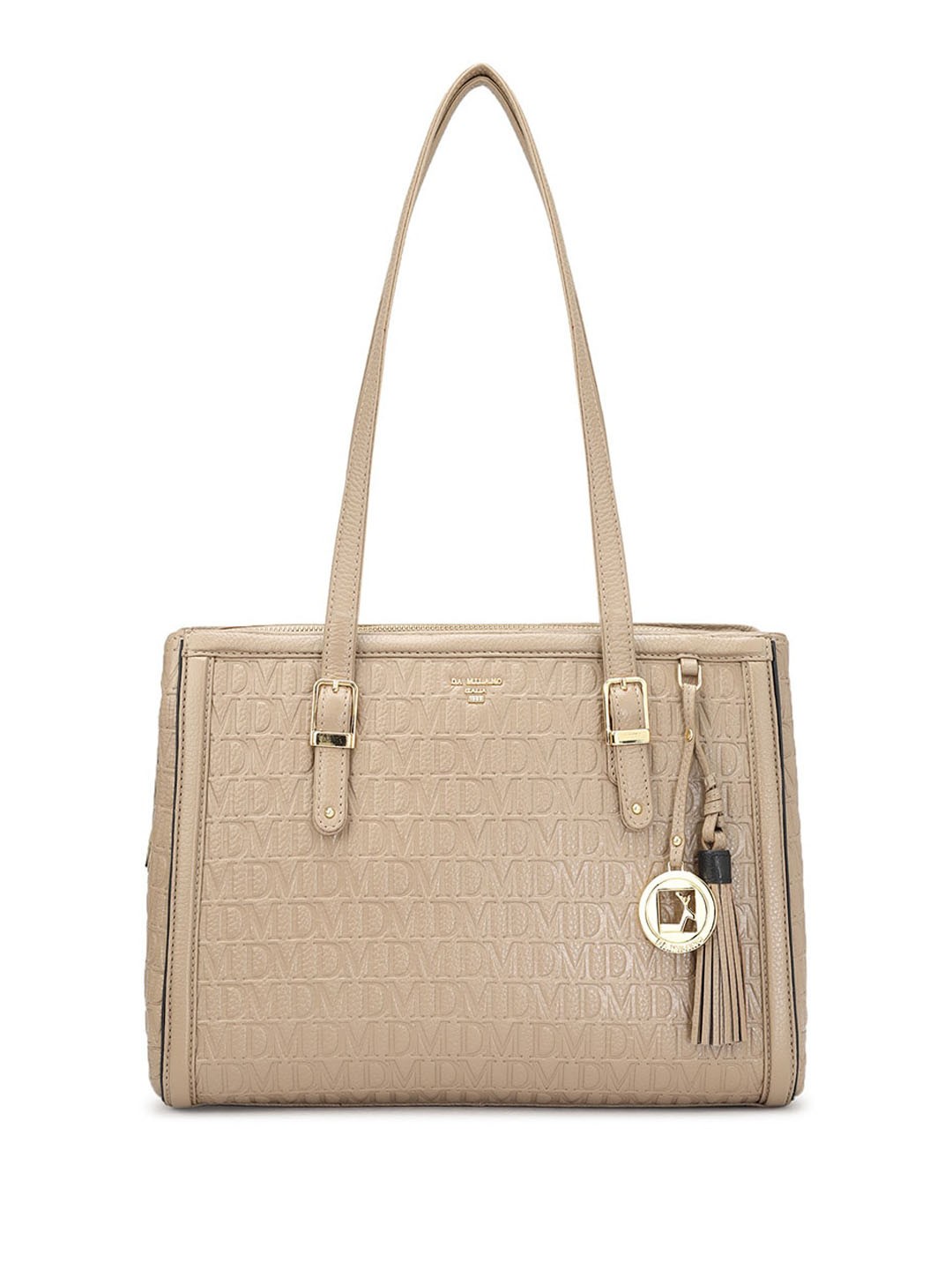 

Da Milano Textured Leather Structured Shoulder Bag, Brown
