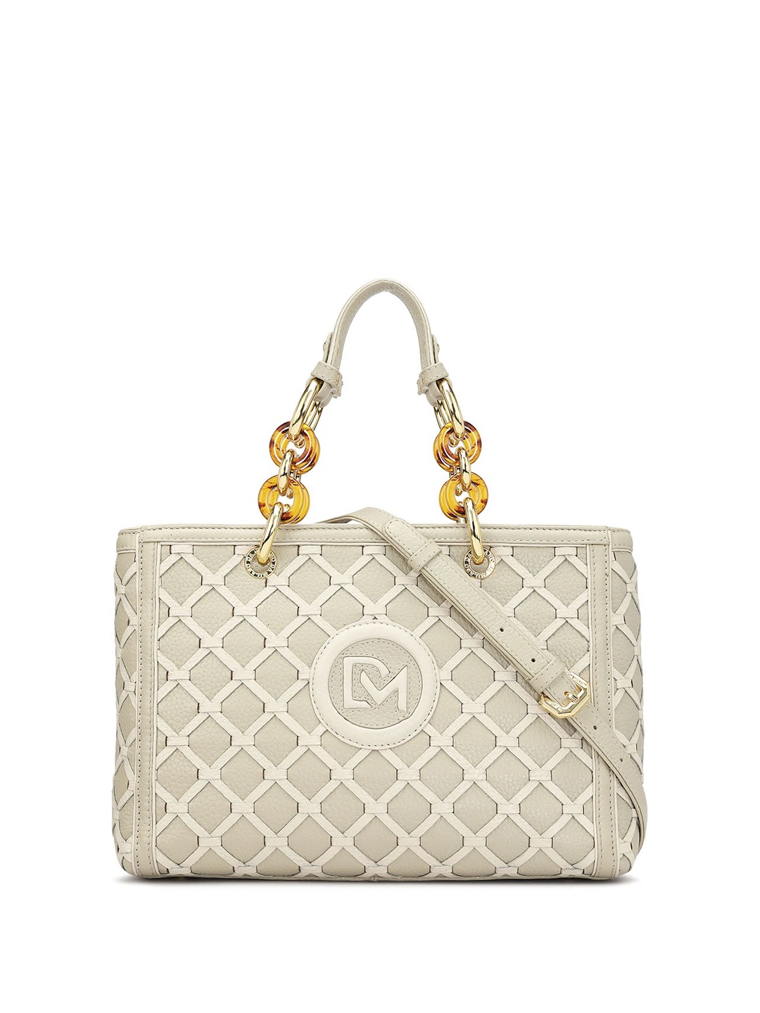 

Da Milano Textured Leather Swagger Handheld Bag, Green