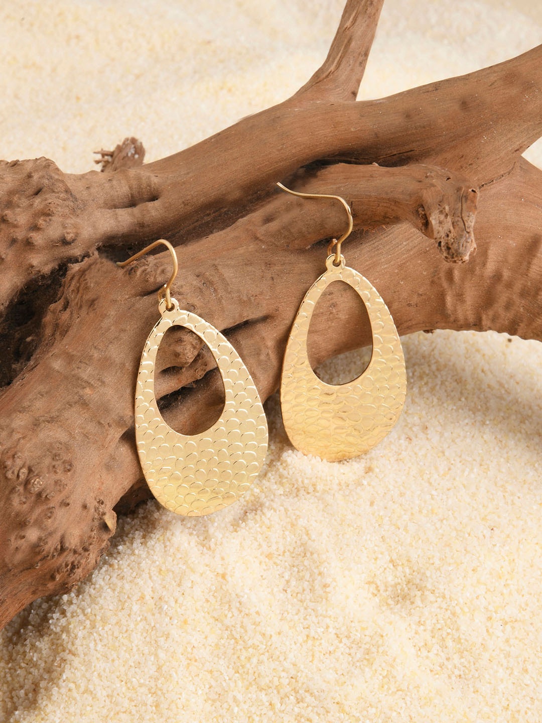 

Accessorize Brass Oval Drop Earrings, Gold