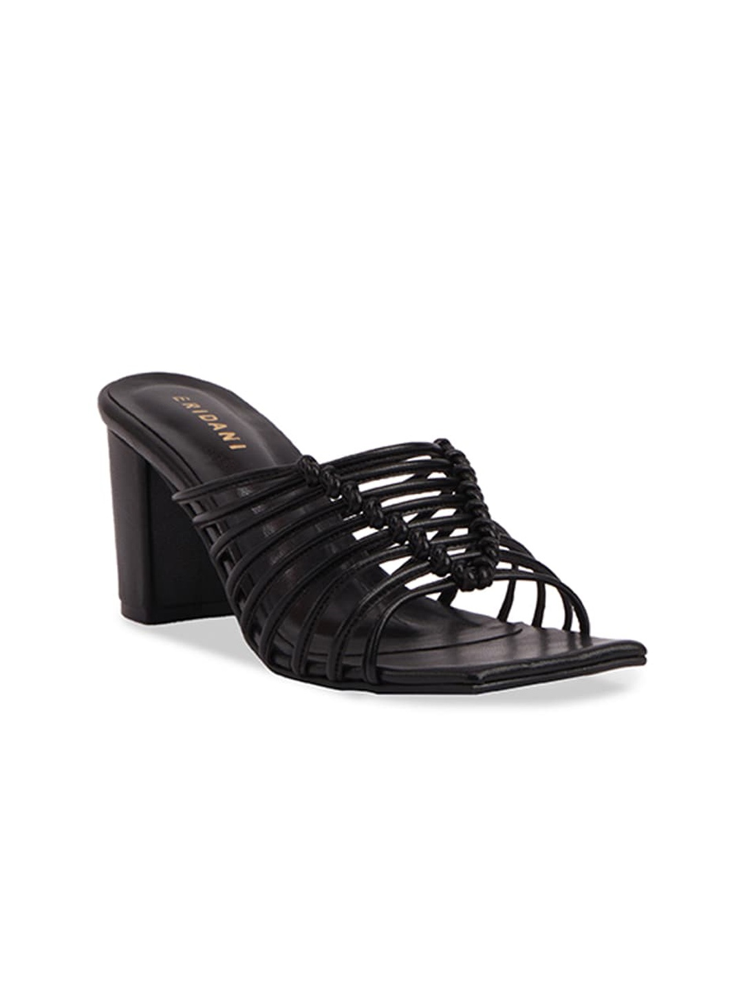 

ERIDANI Strappy Block Heels, Black
