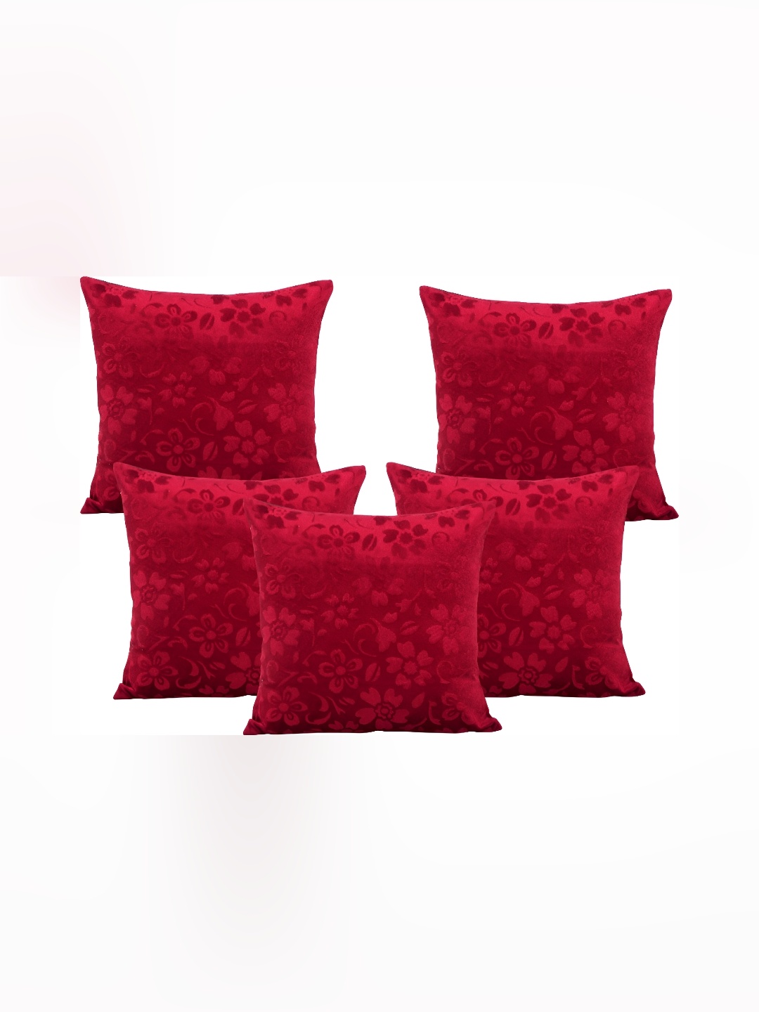 

ZESTURE Maroon 5 Pieces Velvet Square Cushion Covers