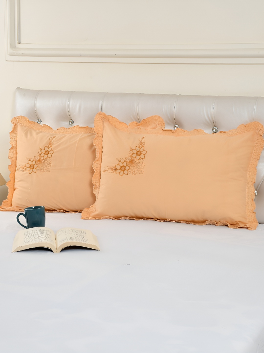 

ZESTURE Beige 2 Pieces Rectangle Cushion Covers