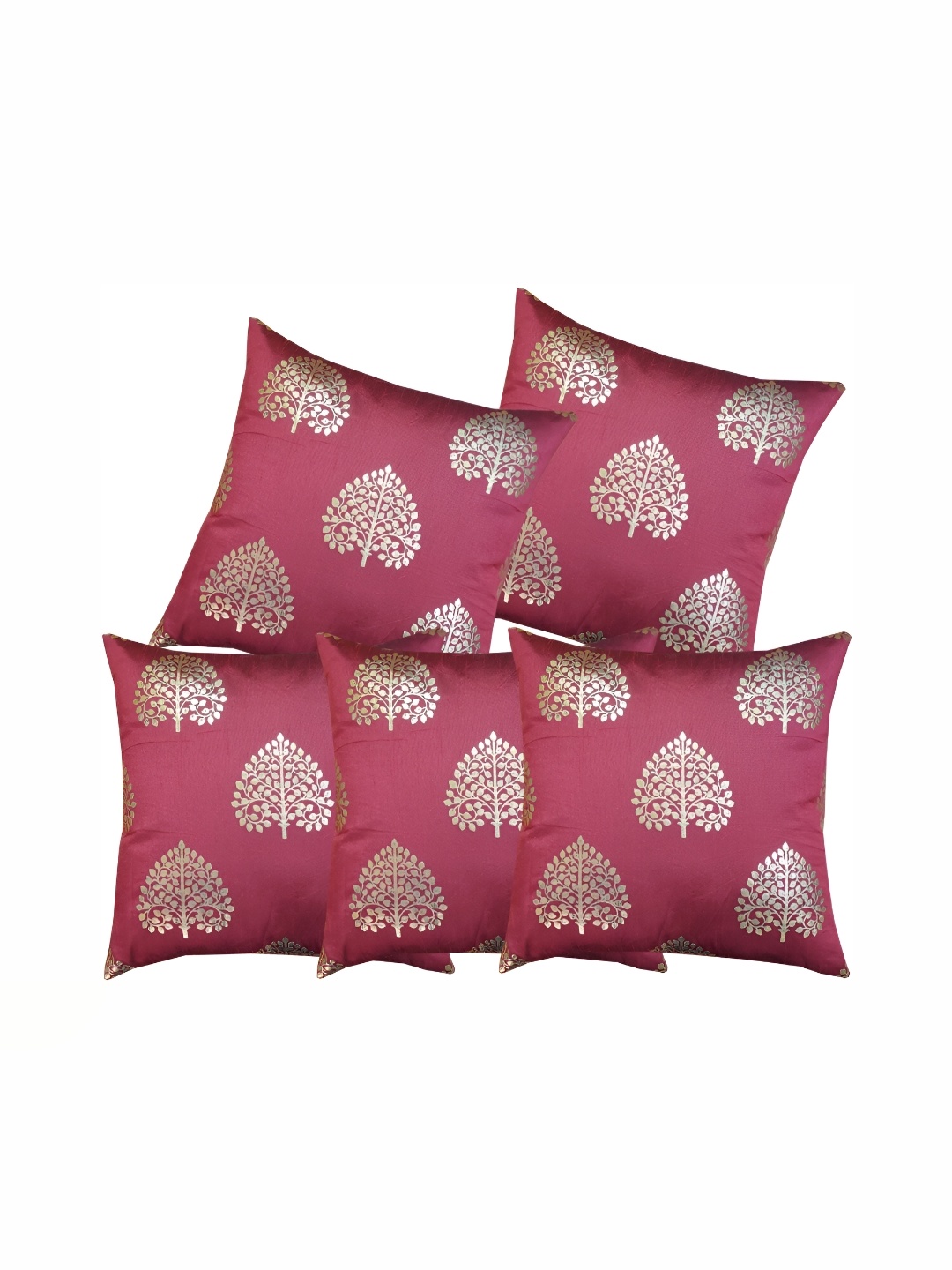 

ZESTURE Mauve 5 Pcs Square Cushion Covers